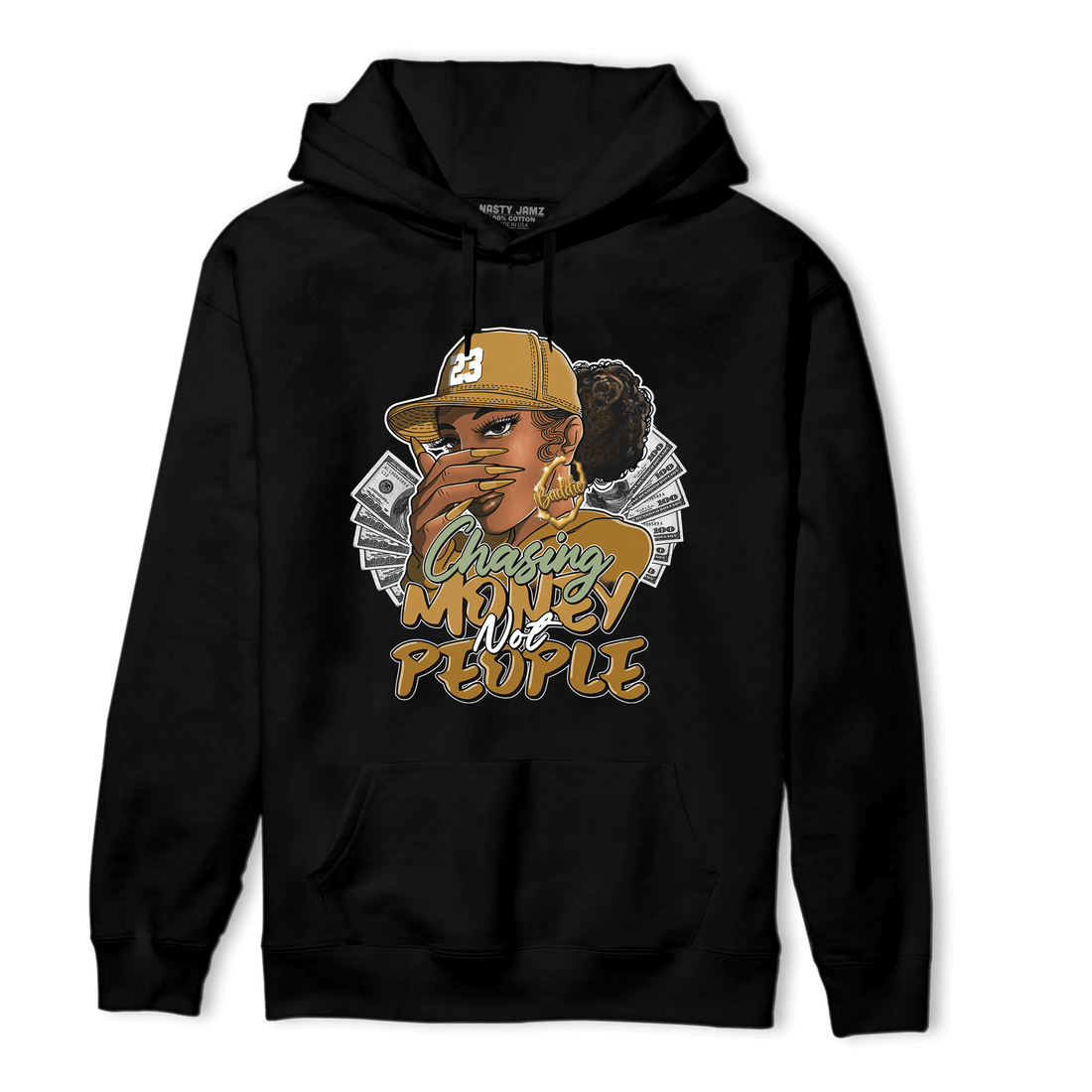 Wheat 13s Hoodie Match Melanin Chasing Money - NastyJamz