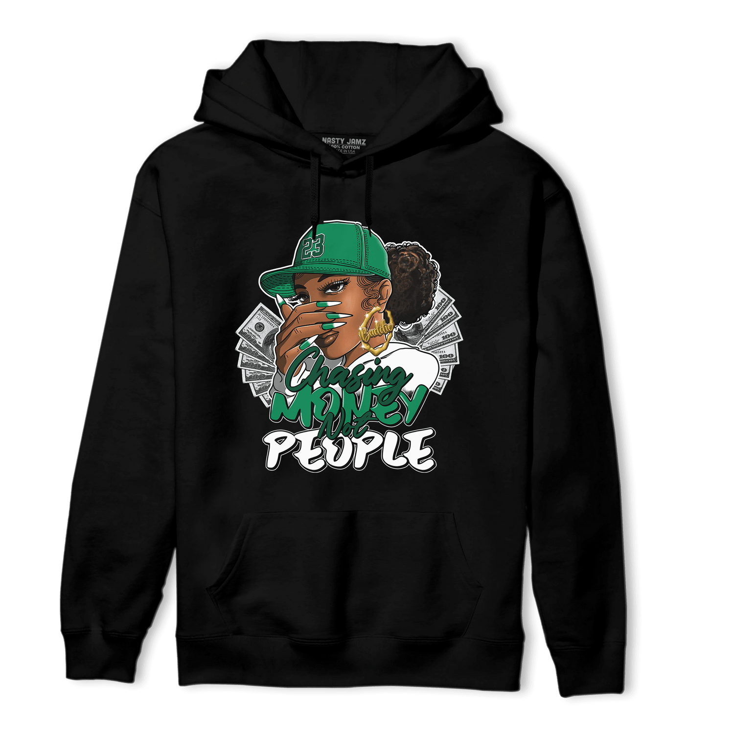 Celtic Lucky Green 1s Hoodie Match Melanin Chasing Money - NastyJamz