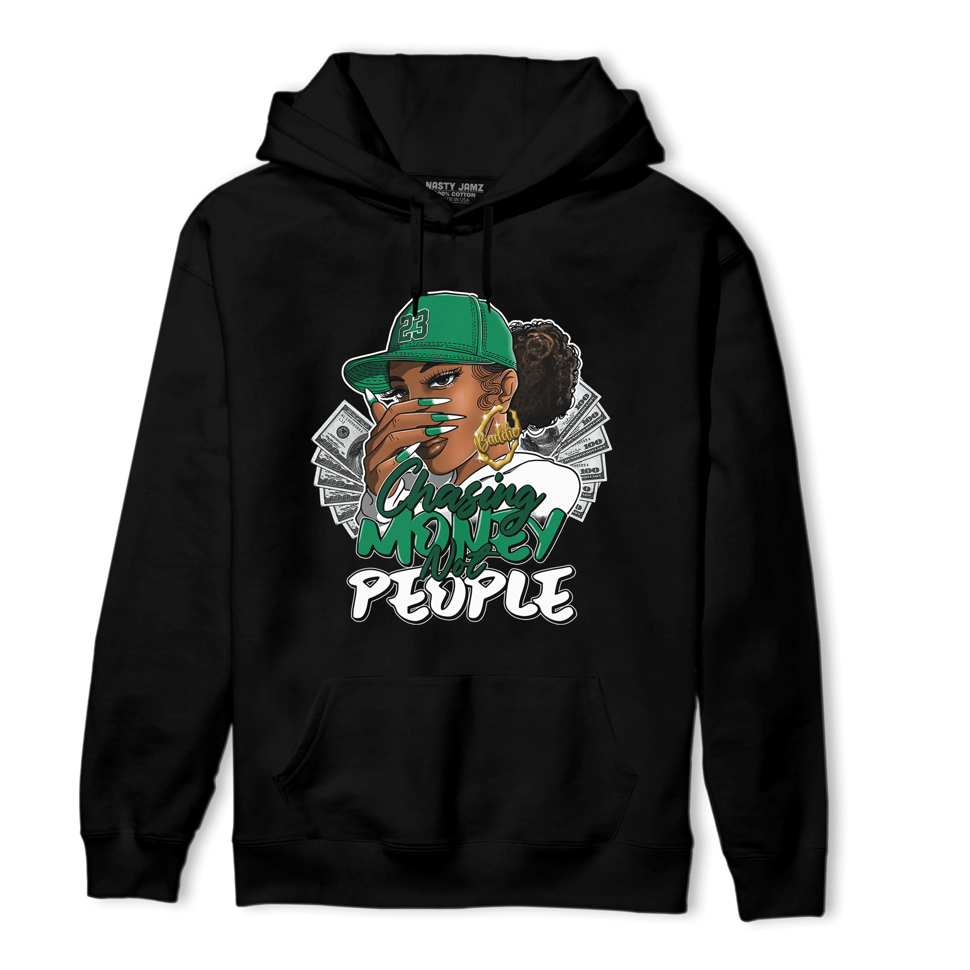 Celtic Lucky Green 1s Hoodie Match Melanin Chasing Money - NastyJamz