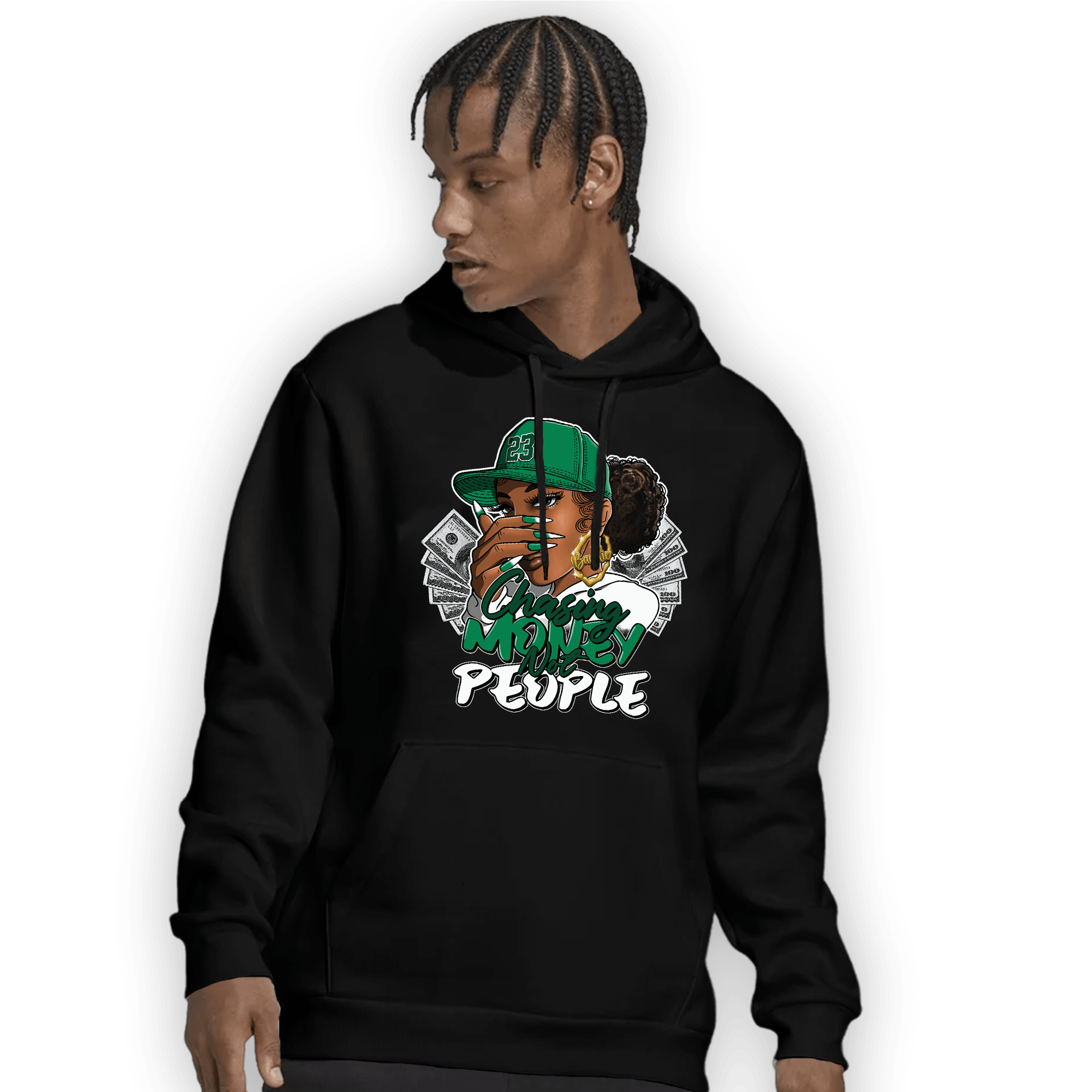 Celtic Lucky Green 1s Hoodie Match Melanin Chasing Money - NastyJamz