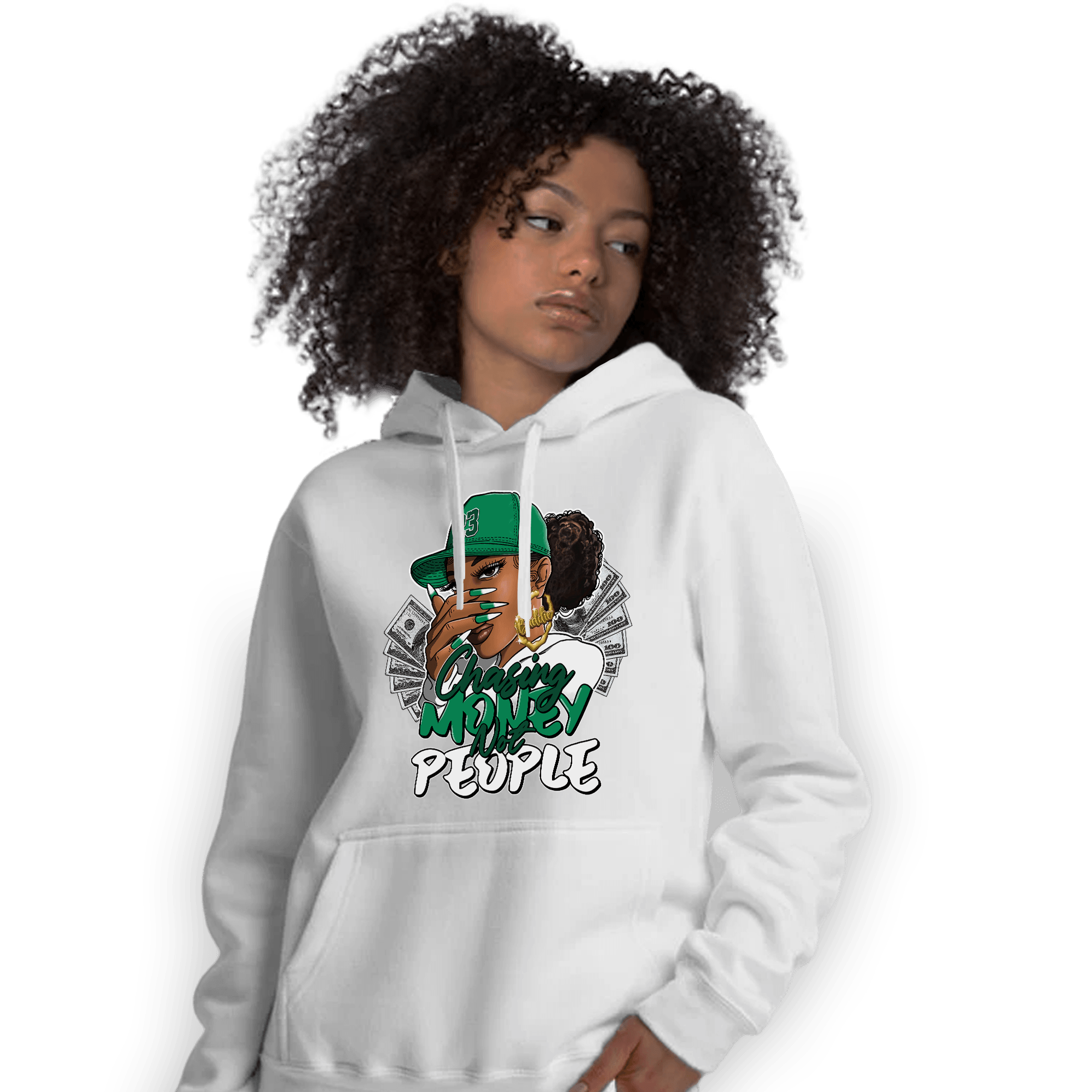 Celtic Lucky Green 1s Hoodie Match Melanin Chasing Money - NastyJamz
