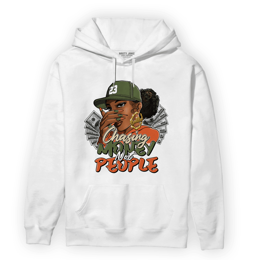 High OG Celadon 1s Hoodie Match Melanin Chasing Money - NastyJamz