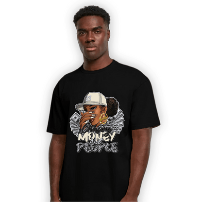 Off Noir 3s T Shirt Match Melanin Chasing Money - NastyJamz