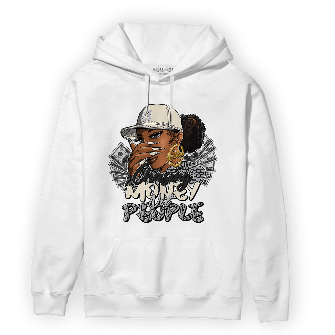 Off Noir 3s Hoodie Match Melanin Chasing Money - NastyJamz