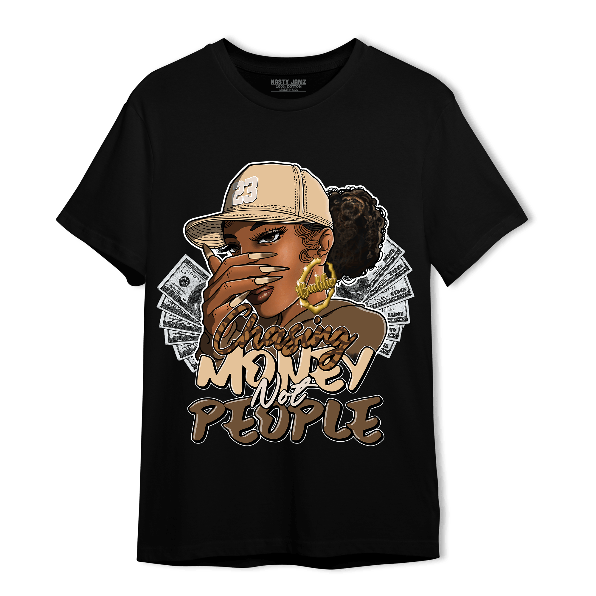 Palomino 3s T Shirt Match Melanin Chasing Money - NastyJamz