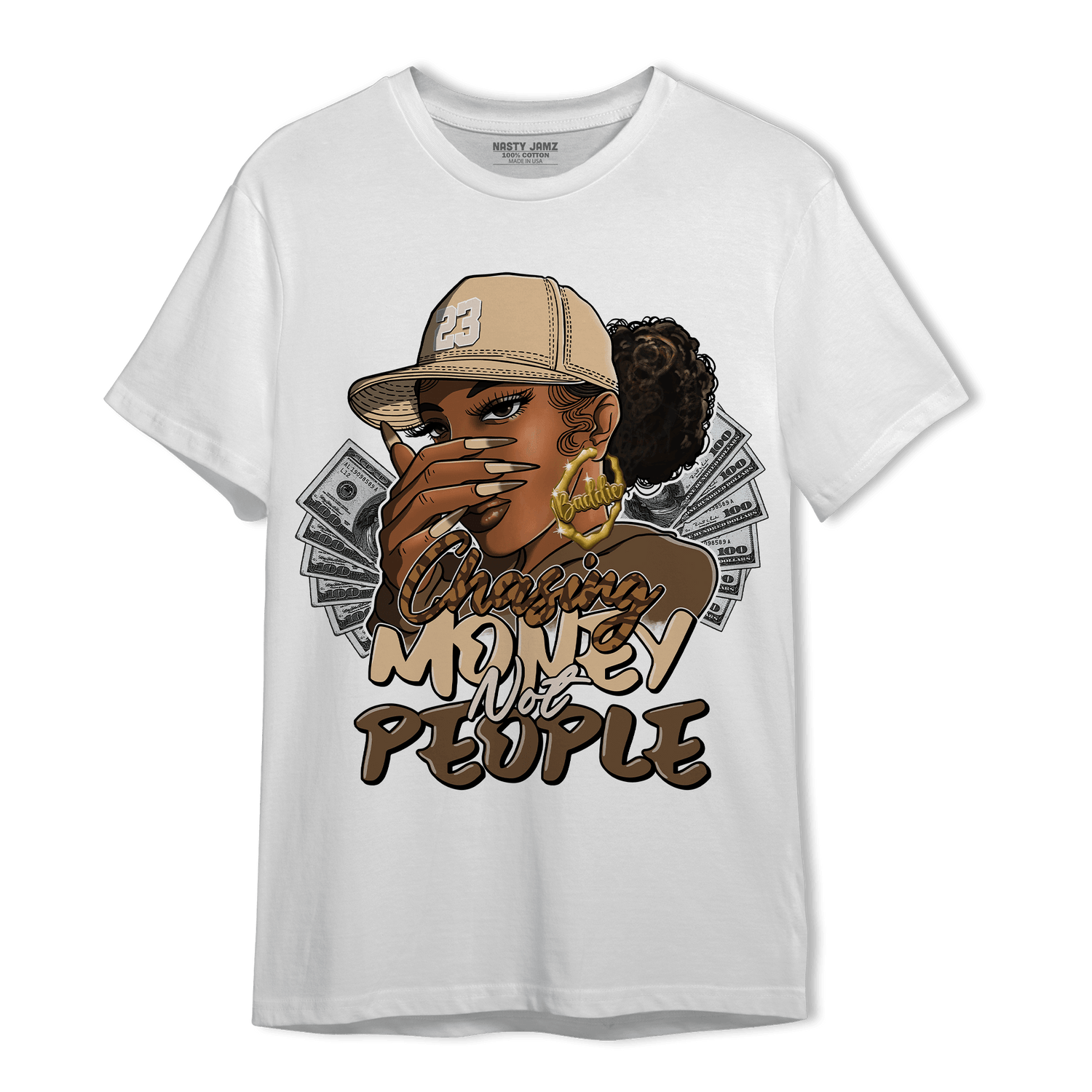 Palomino 3s T Shirt Match Melanin Chasing Money - NastyJamz