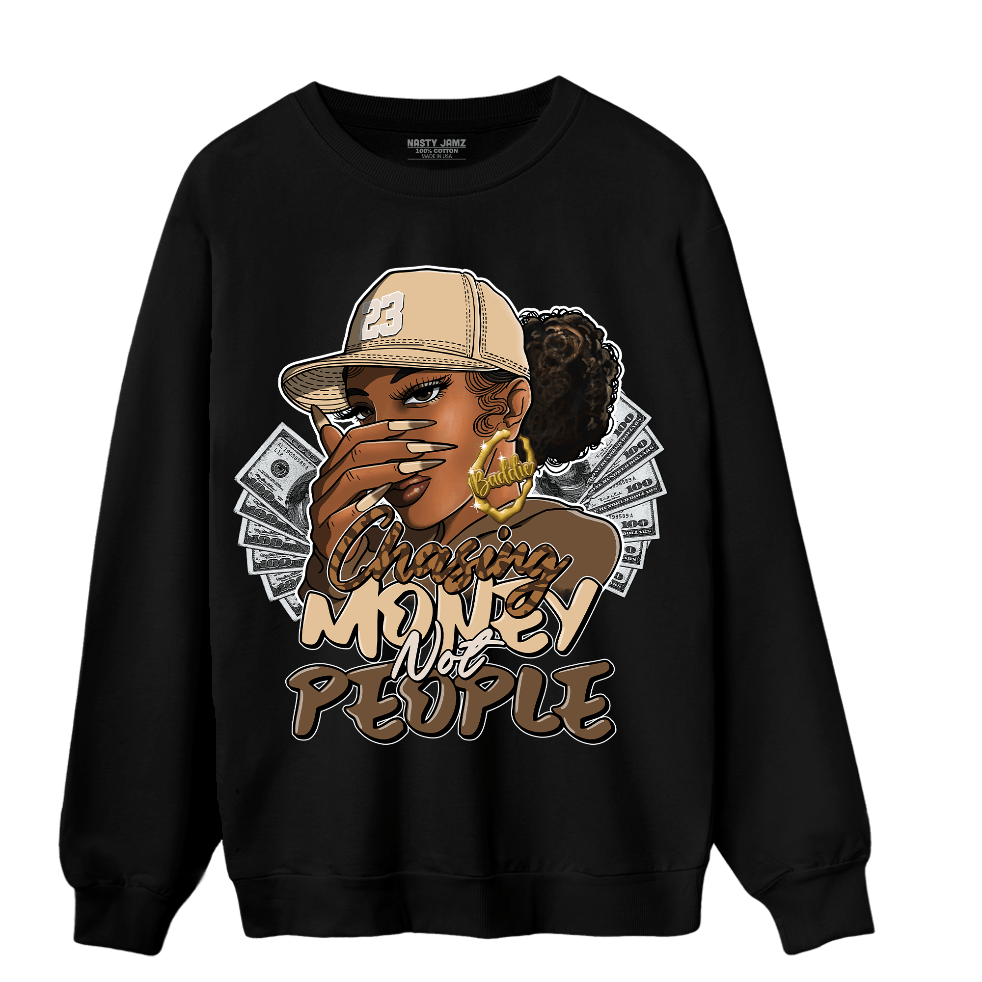 Palomino 3s Sweatshirt Match Melanin Chasing Money - NastyJamz