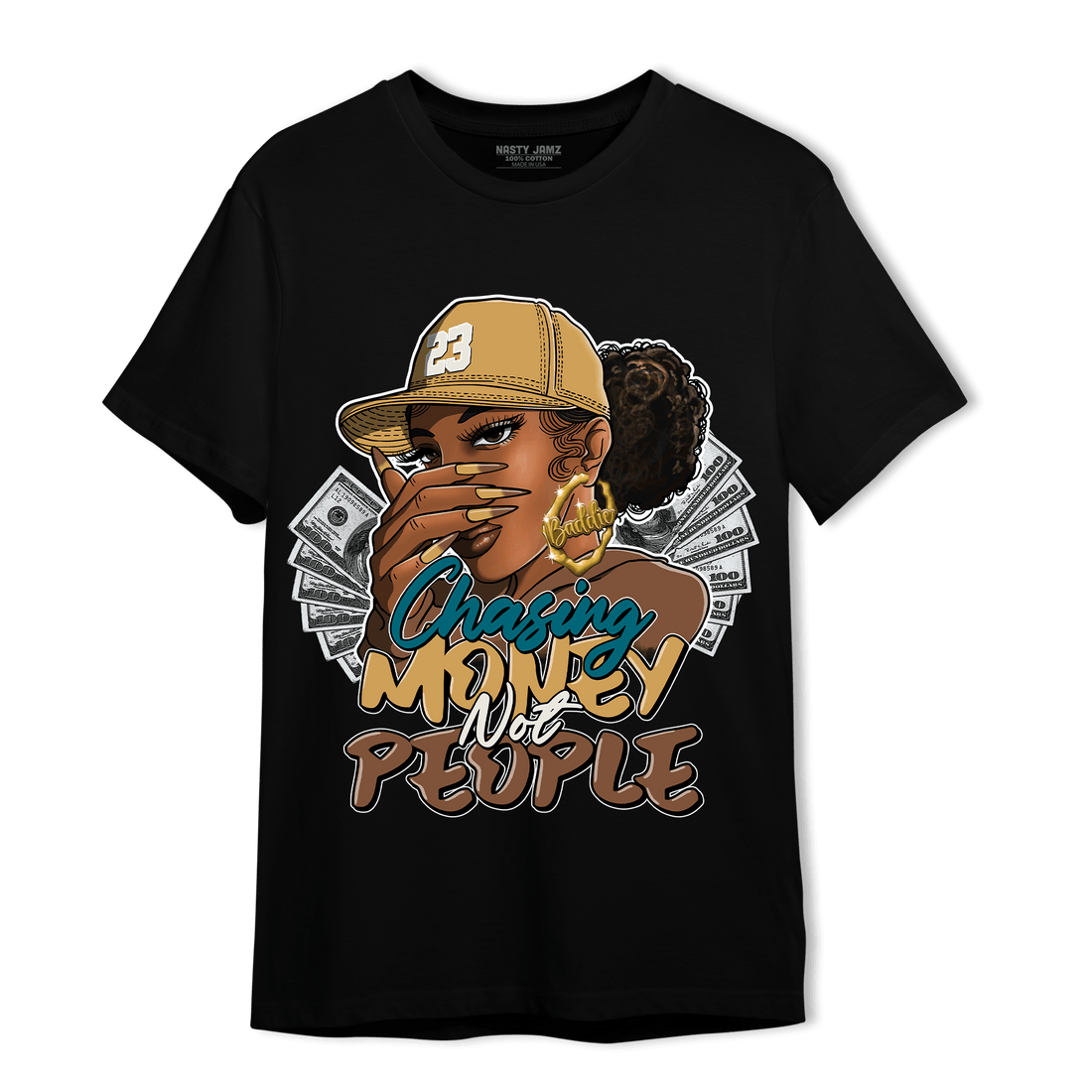 Cacao Wow 4s T Shirt Match Melanin Chasing Money - NastyJamz