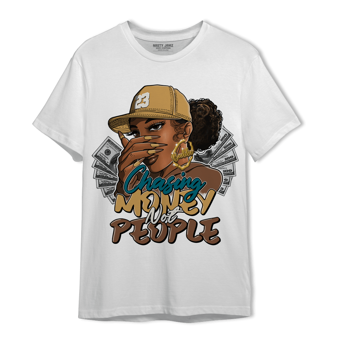 Cacao Wow 4s T Shirt Match Melanin Chasing Money - NastyJamz