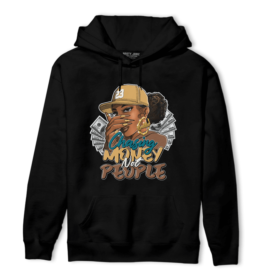 Cacao Wow 4s Hoodie Match Melanin Chasing Money - NastyJamz