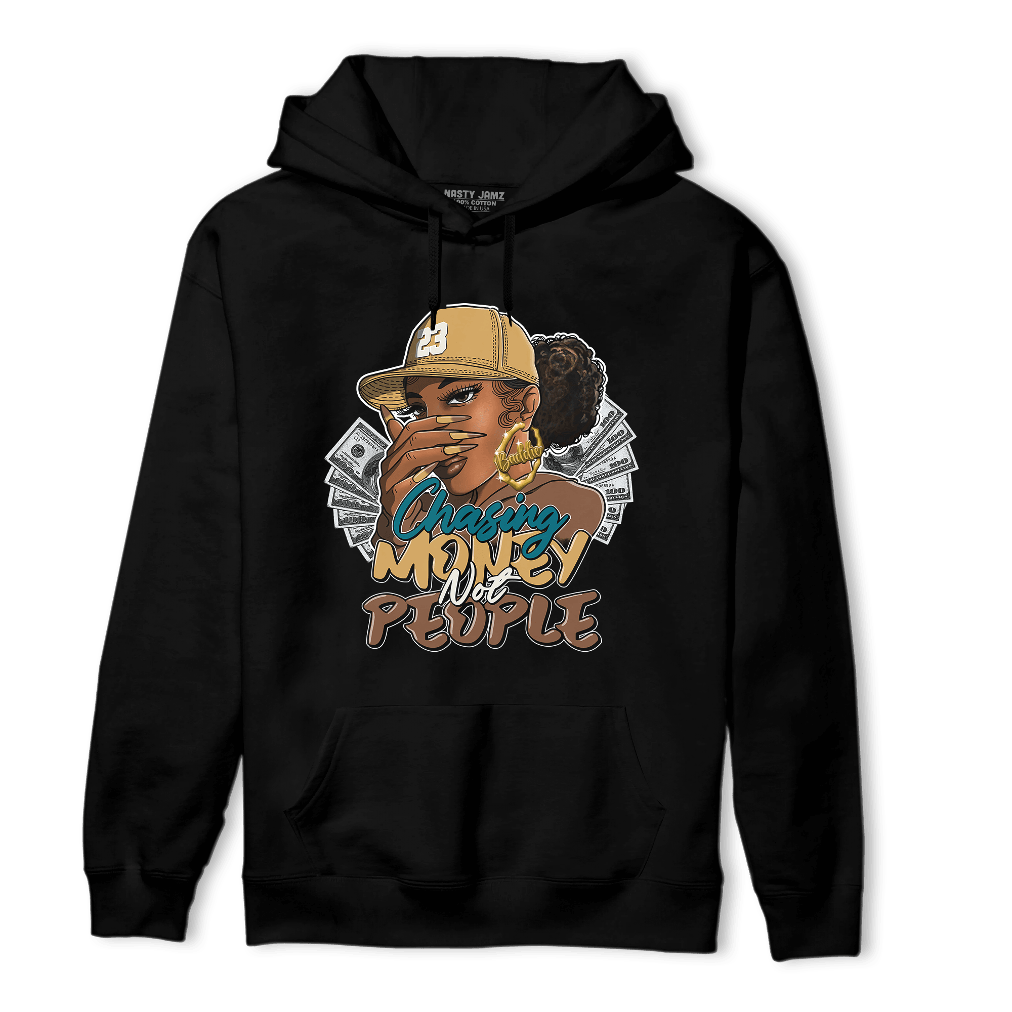 Cacao Wow 4s Hoodie Match Melanin Chasing Money - NastyJamz