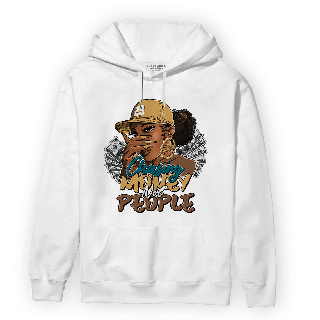 Cacao Wow 4s Hoodie Match Melanin Chasing Money - NastyJamz