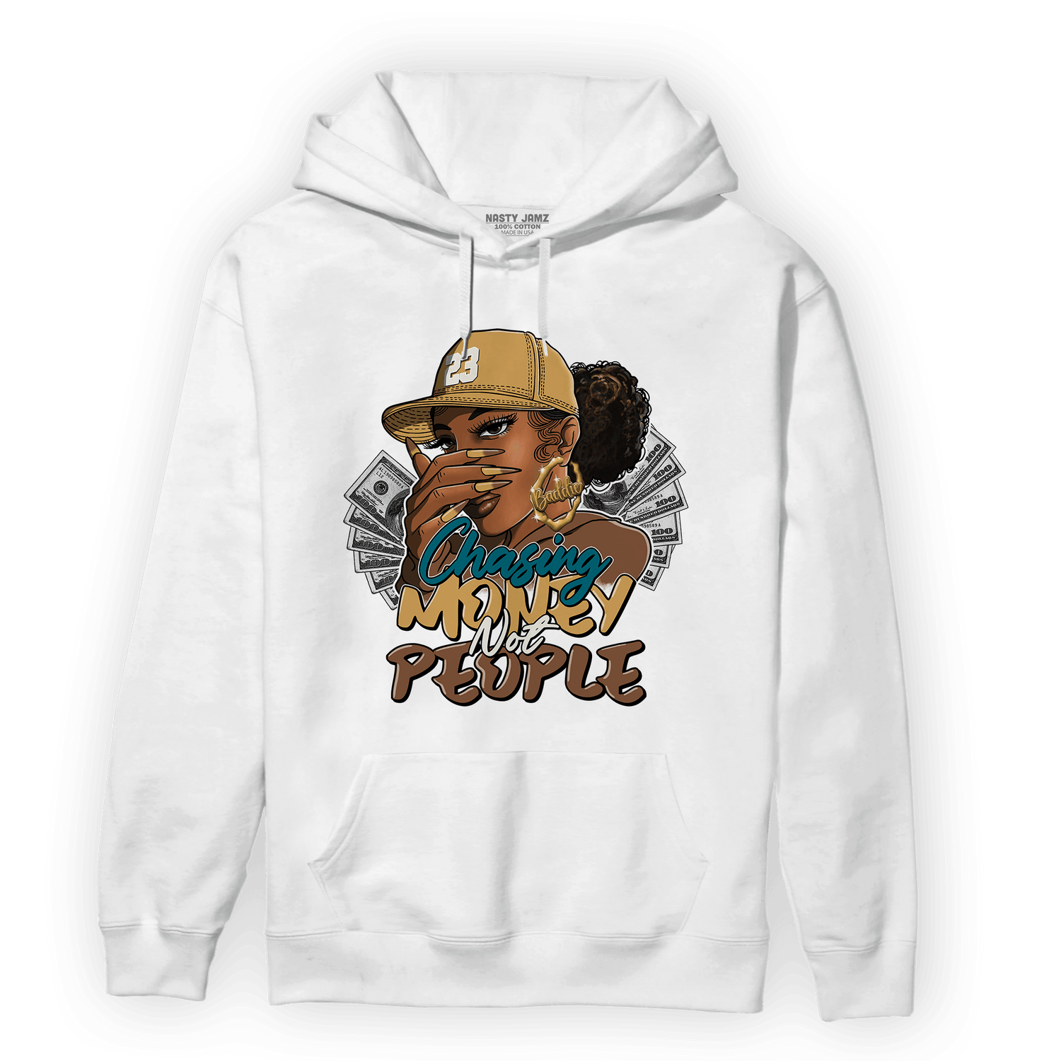 Cacao Wow 4s Hoodie Match Melanin Chasing Money - NastyJamz