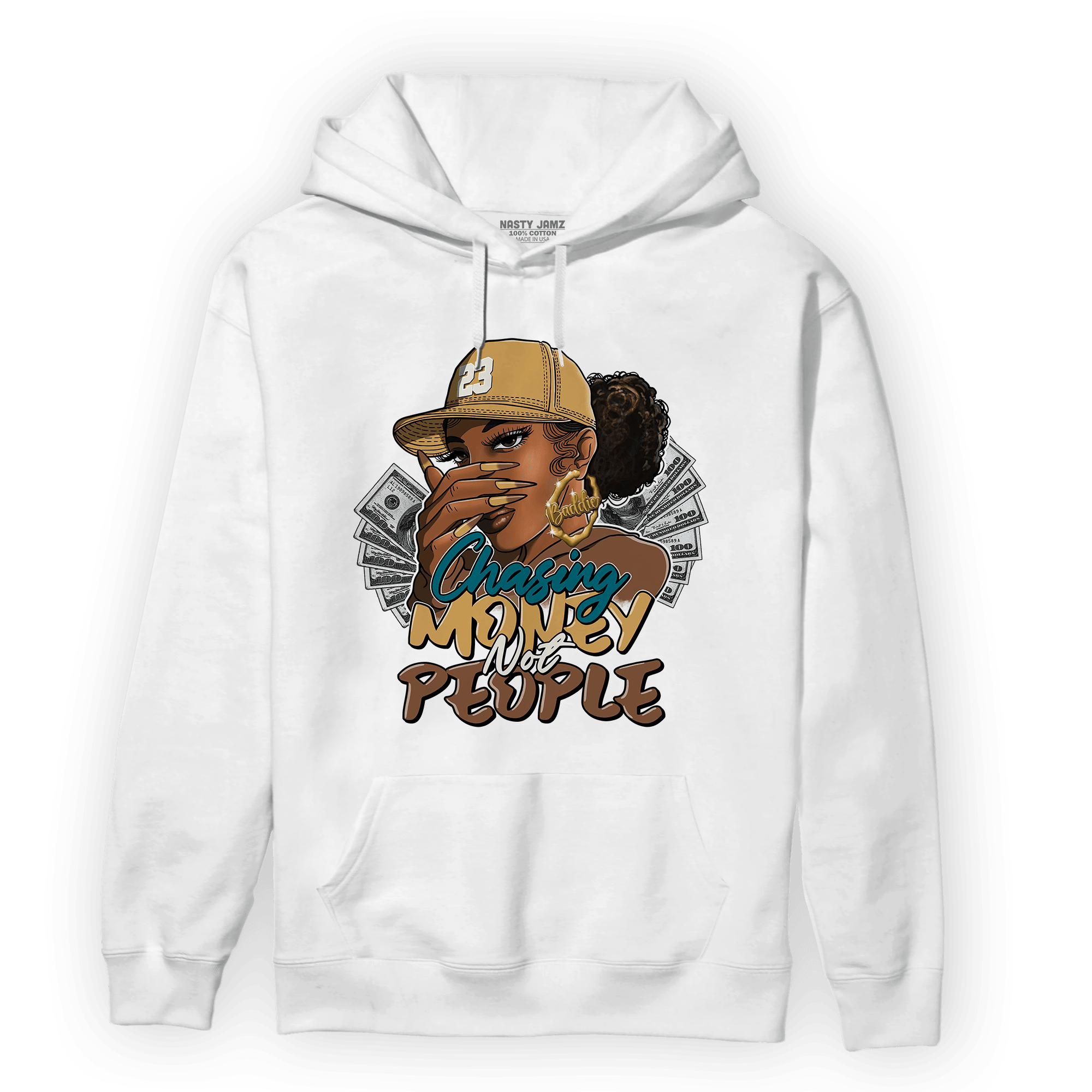 Cacao Wow 4s Hoodie Match Melanin Chasing Money - NastyJamz