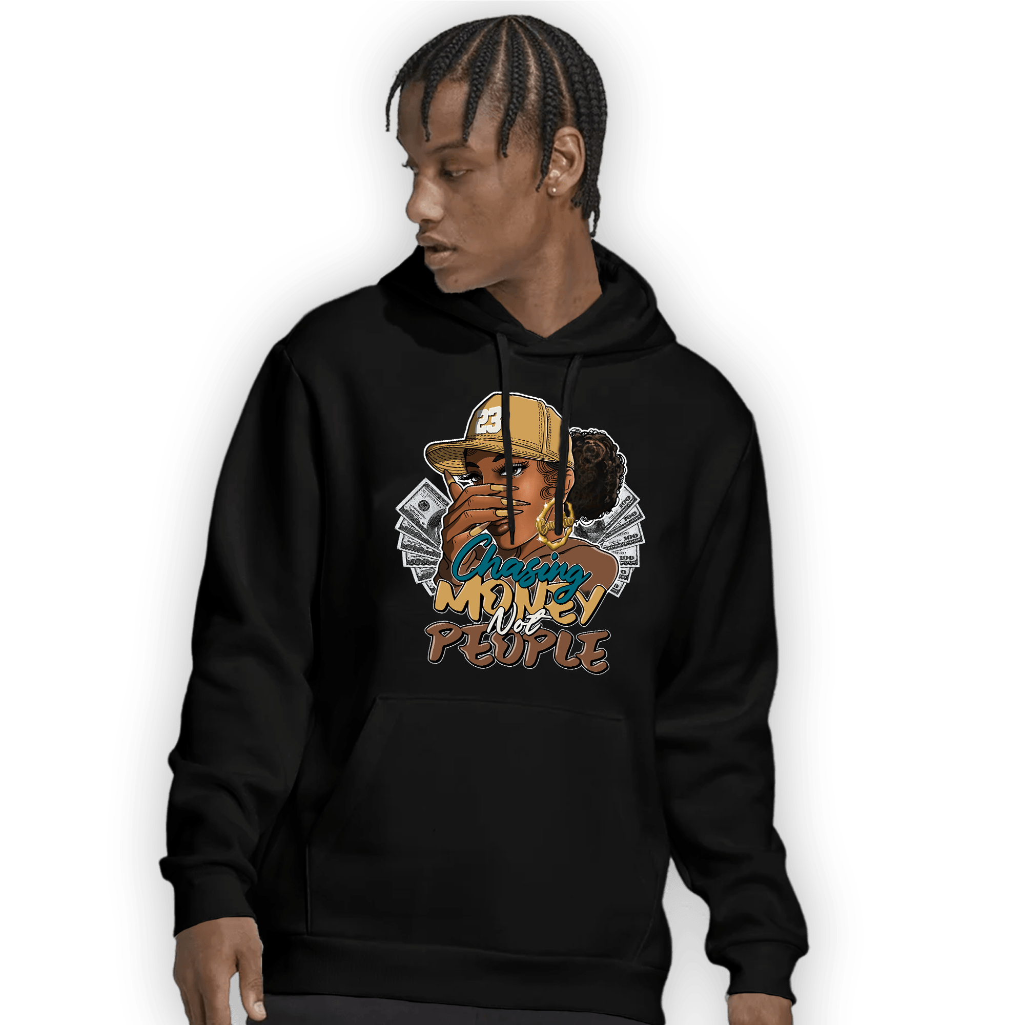 Cacao Wow 4s Hoodie Match Melanin Chasing Money - NastyJamz