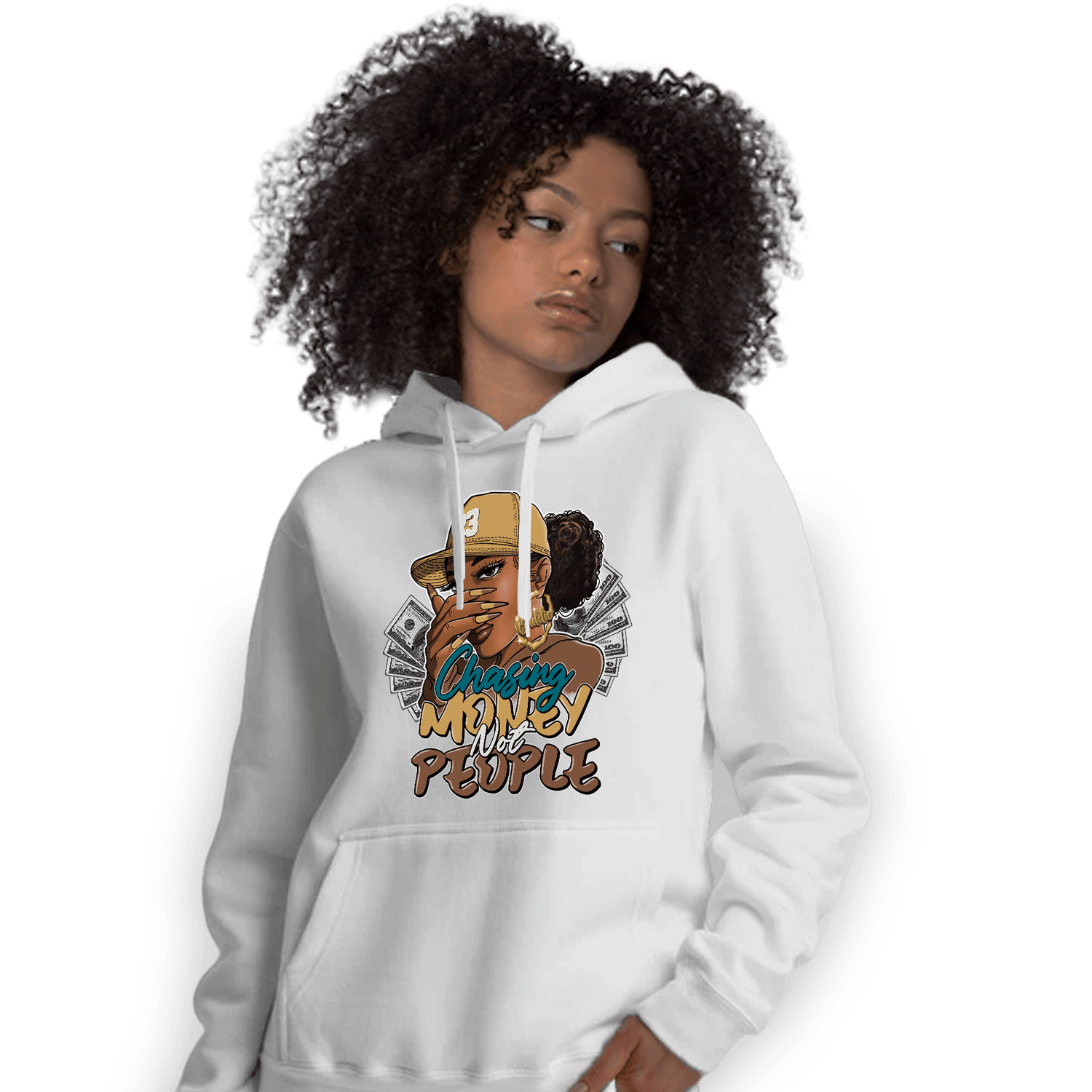 Cacao Wow 4s Hoodie Match Melanin Chasing Money - NastyJamz