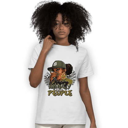 SE Craft Medium Olive 4s T Shirt Match Melanin Chasing Money - NastyJamz