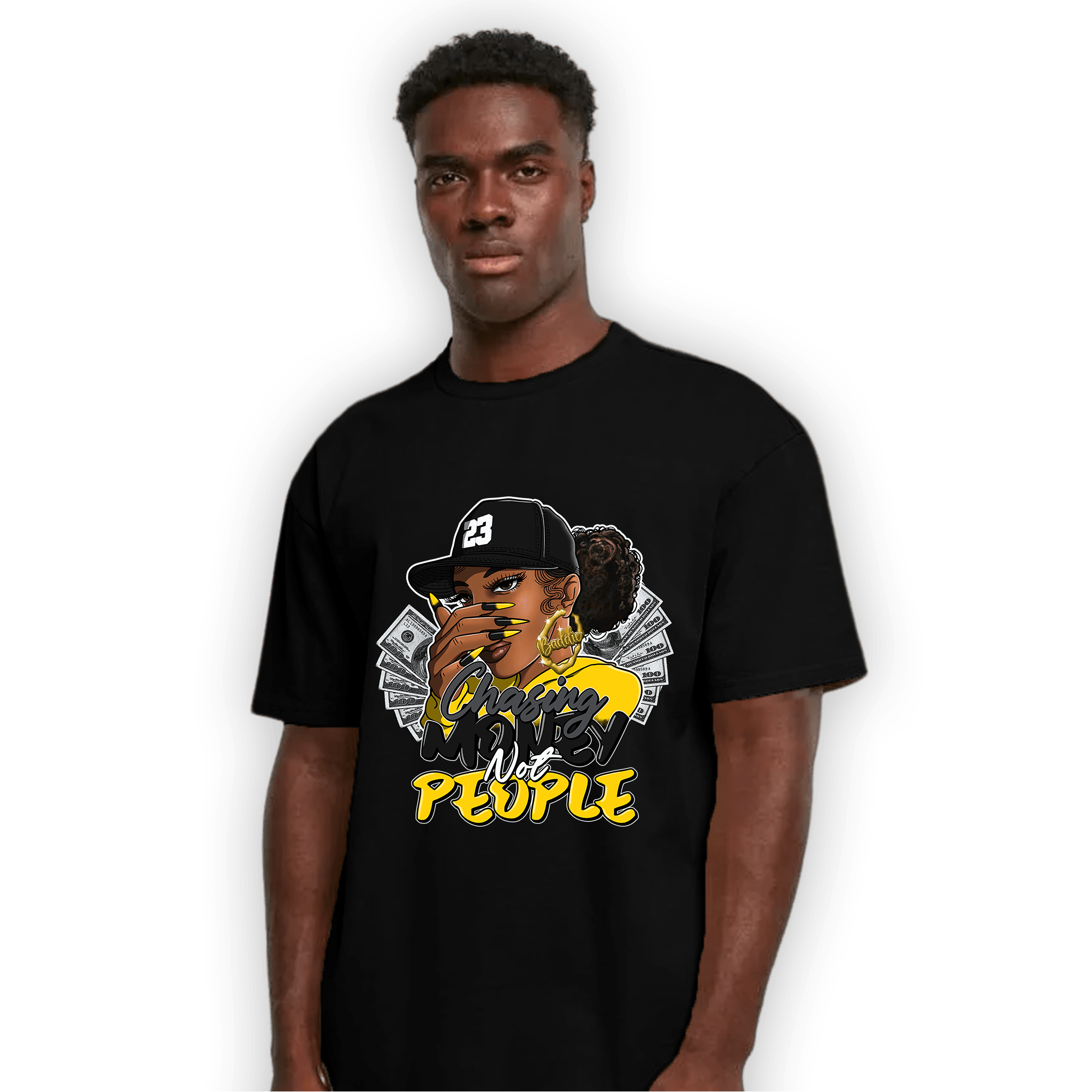 Thunder 4s T Shirt Match Melanin Chasing Money - NastyJamz