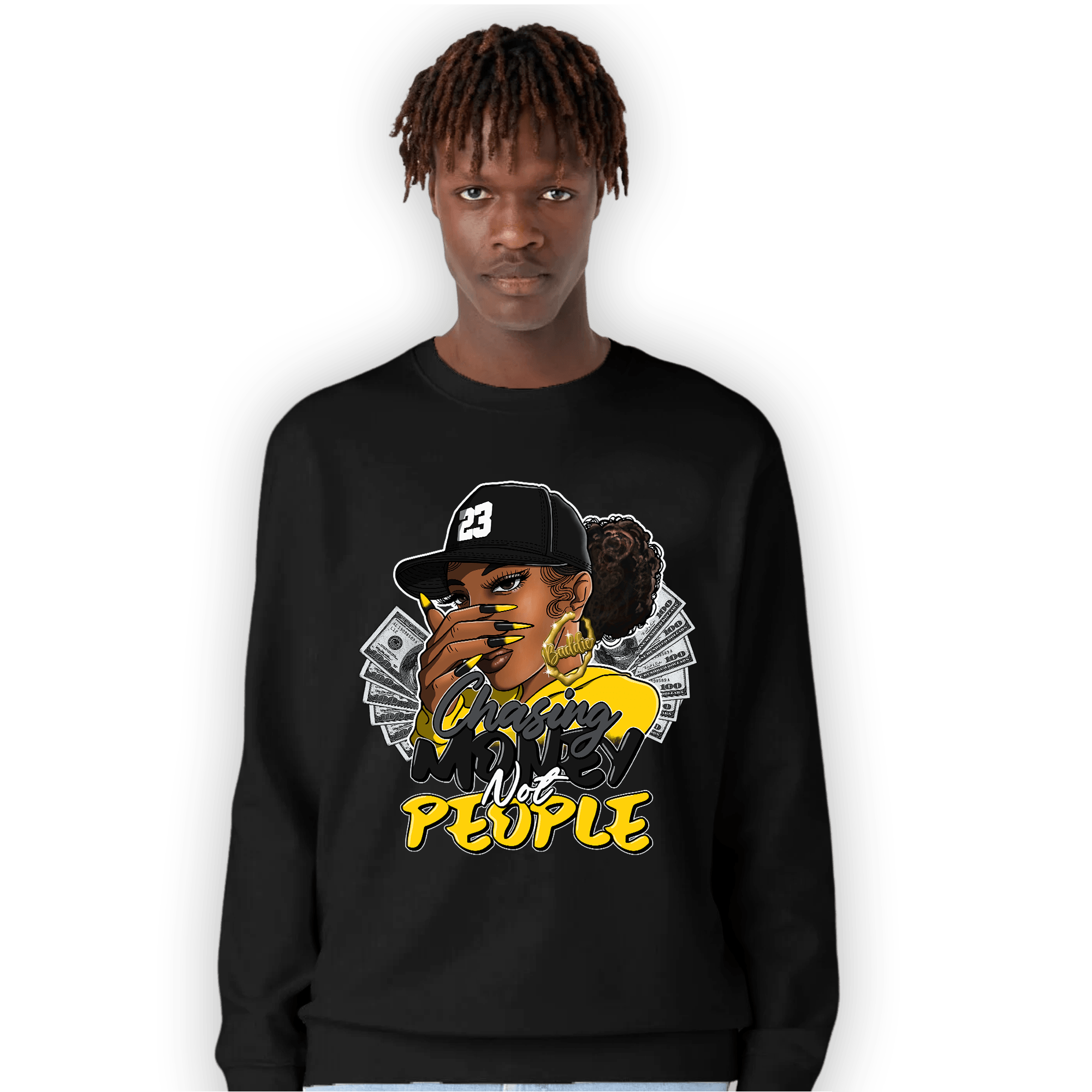 Thunder 4s Sweatshirt Match Melanin Chasing Money - NastyJamz