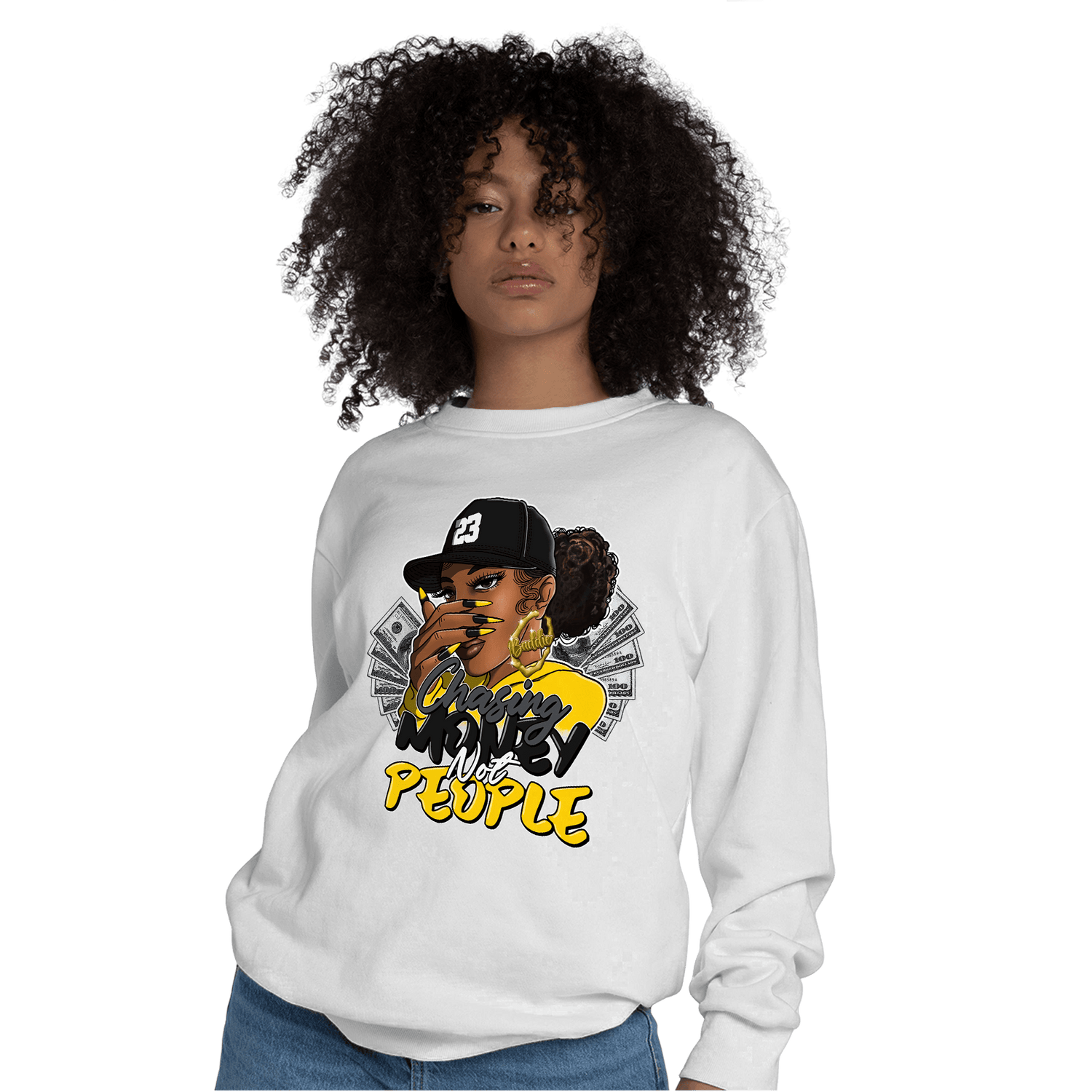 Thunder 4s Sweatshirt Match Melanin Chasing Money - NastyJamz
