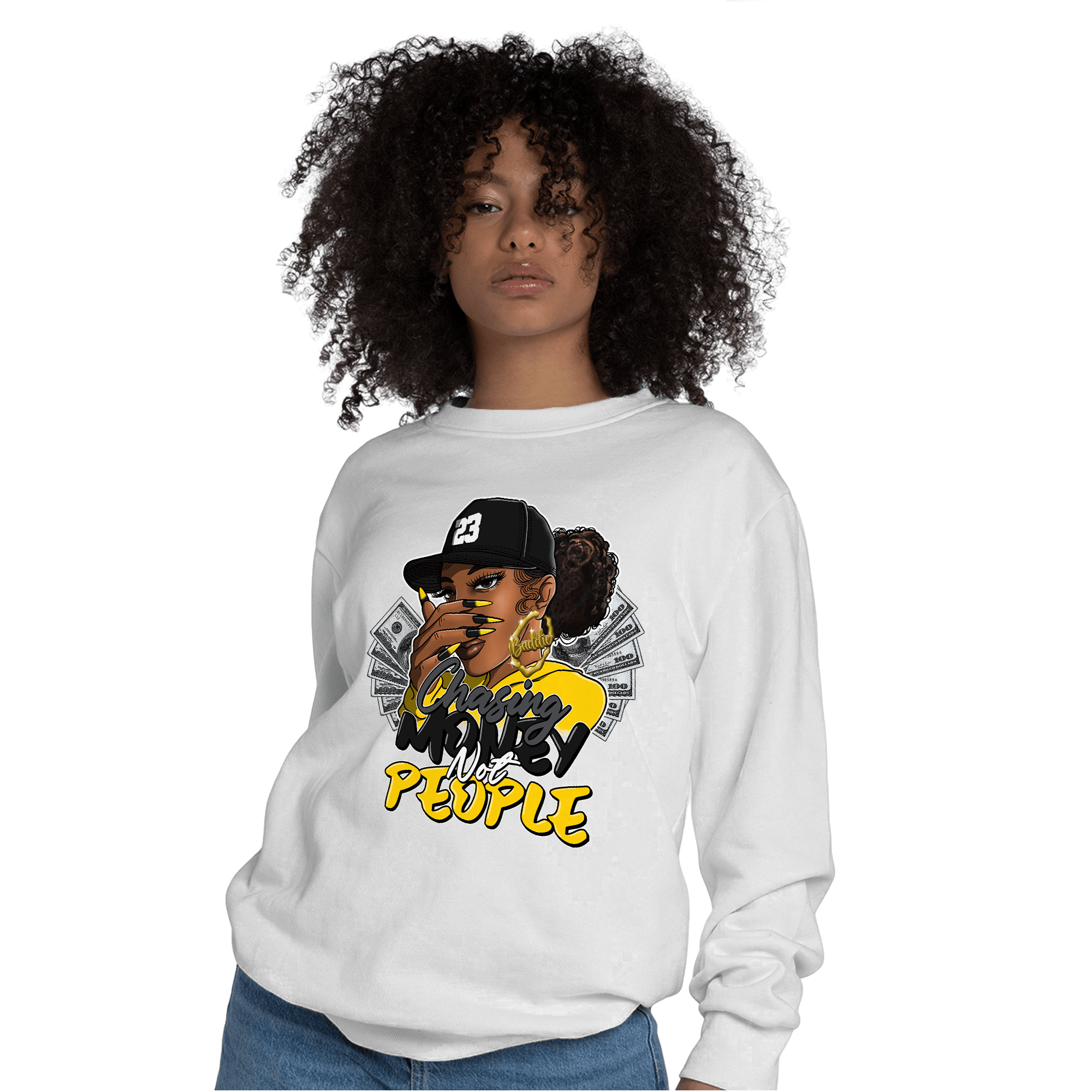 Thunder 4s Sweatshirt Match Melanin Chasing Money - NastyJamz