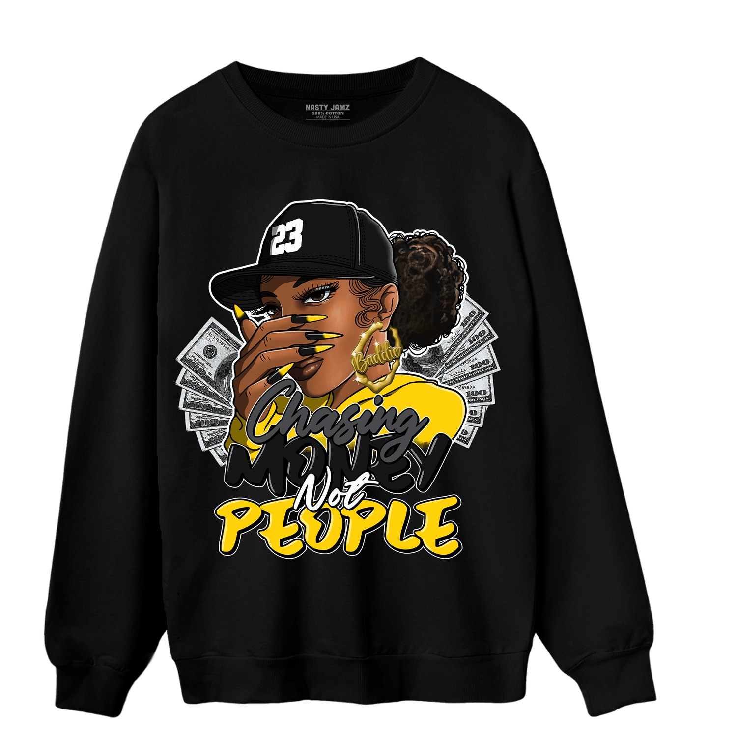 Thunder 4s Sweatshirt Match Melanin Chasing Money - NastyJamz