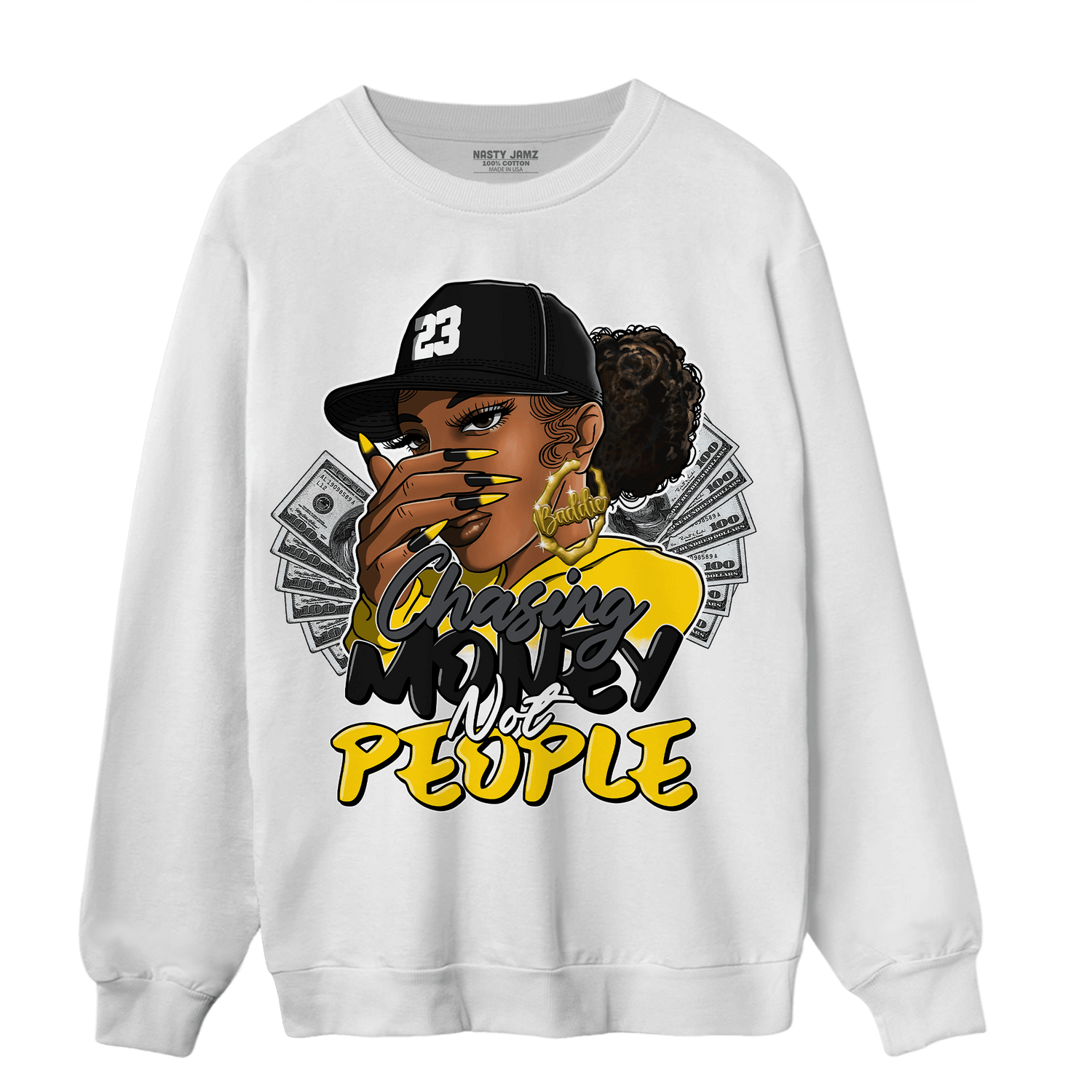 Thunder 4s Sweatshirt Match Melanin Chasing Money - NastyJamz
