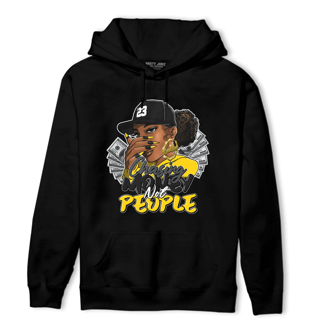 Thunder 4s Hoodie Match Melanin Chasing Money - NastyJamz