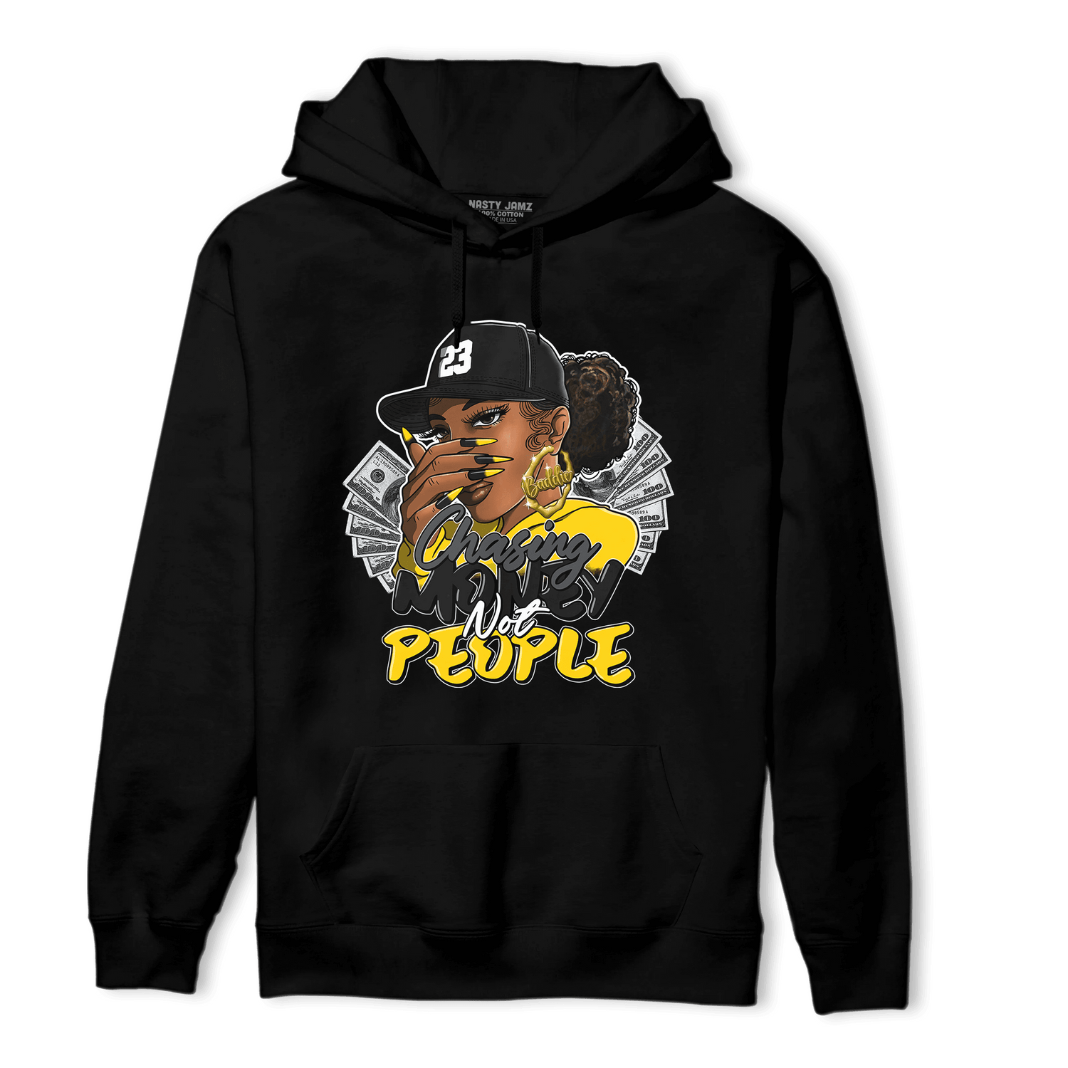 Thunder 4s Hoodie Match Melanin Chasing Money - NastyJamz