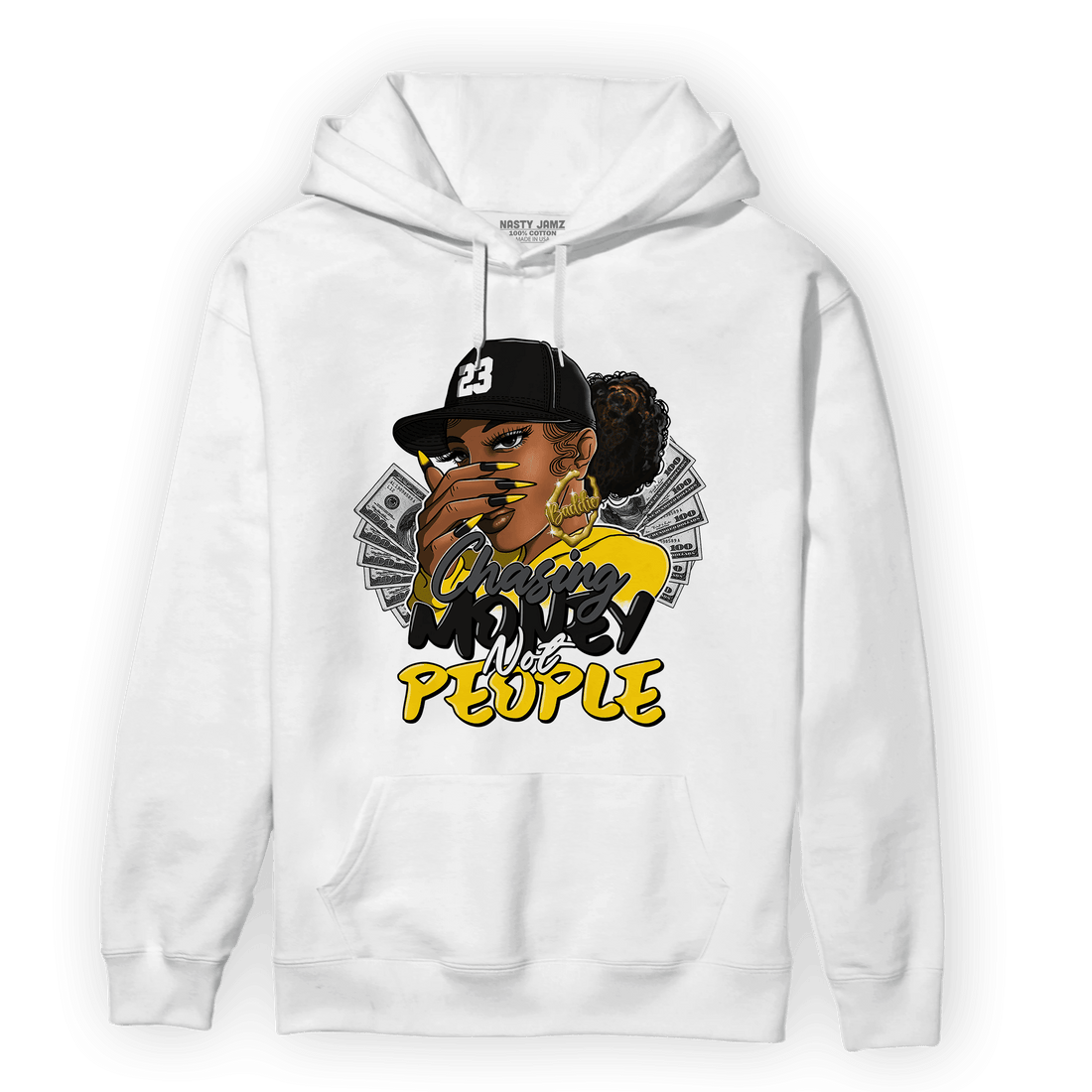 Thunder 4s Hoodie Match Melanin Chasing Money - NastyJamz