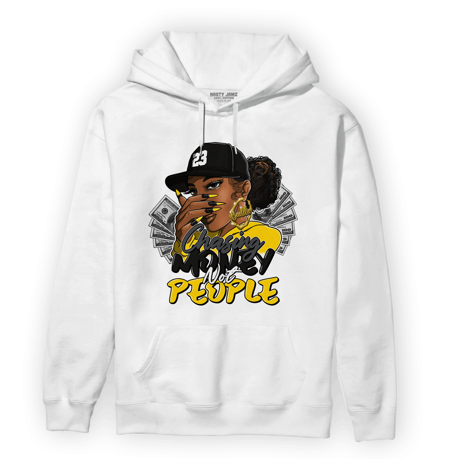 Thunder 4s Hoodie Match Melanin Chasing Money - NastyJamz
