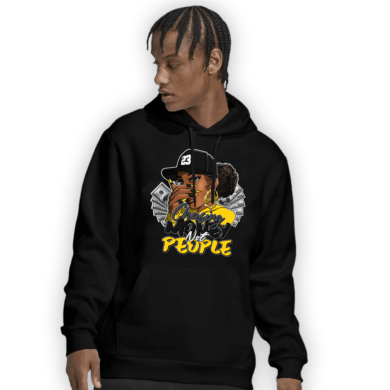Thunder 4s Hoodie Match Melanin Chasing Money - NastyJamz