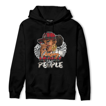 Plaid 5s Hoodie Match Melanin Chasing Money - NastyJamz