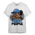 University Blue 5s T Shirt Match Melanin Chasing Money - NastyJamz