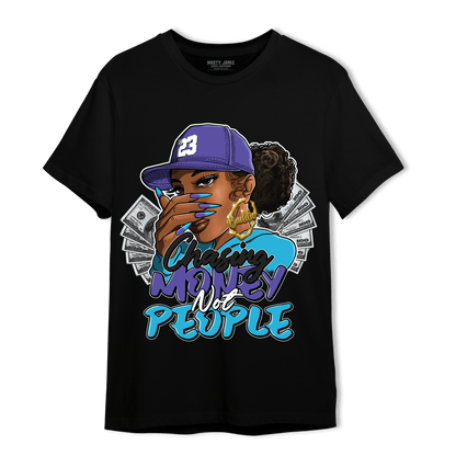 Aqua 6s T Shirt Match Melanin Chasing Money - NastyJamz