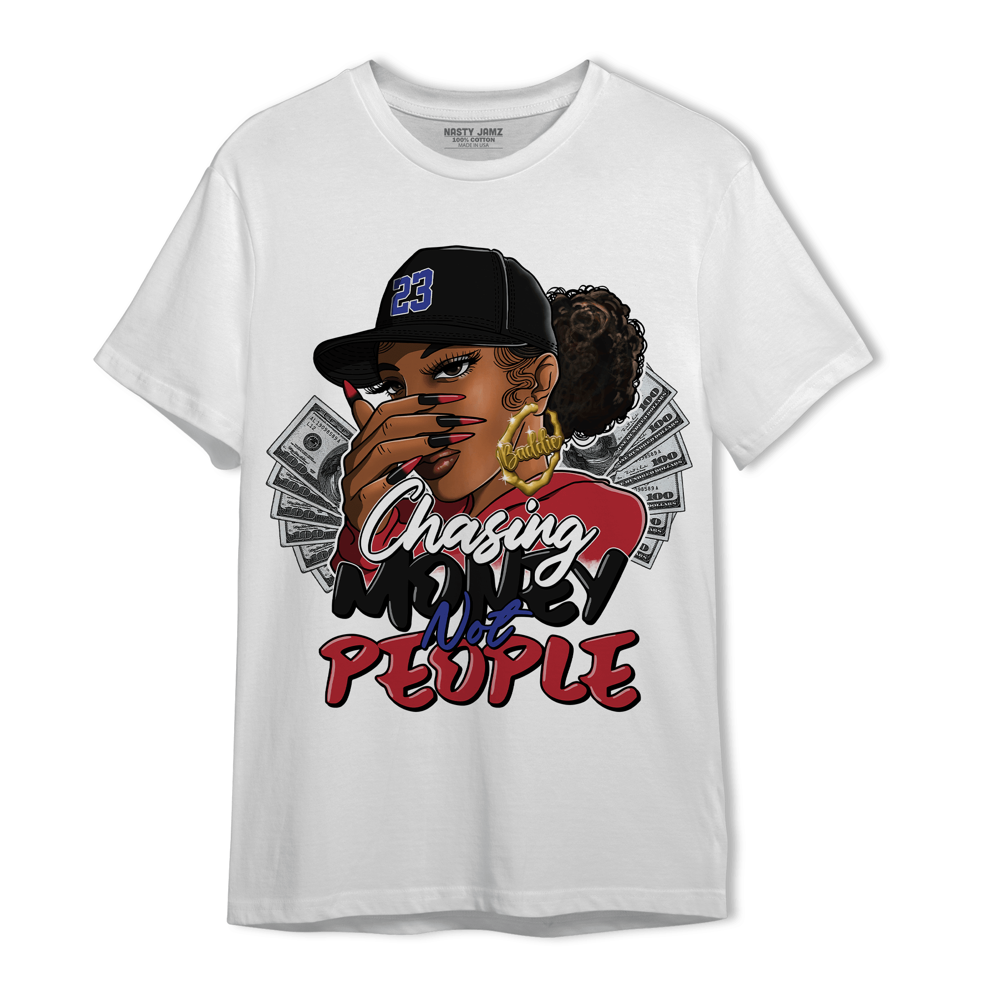 Playoffs 8s T Shirt Match Melanin Chasing Money - NastyJamz