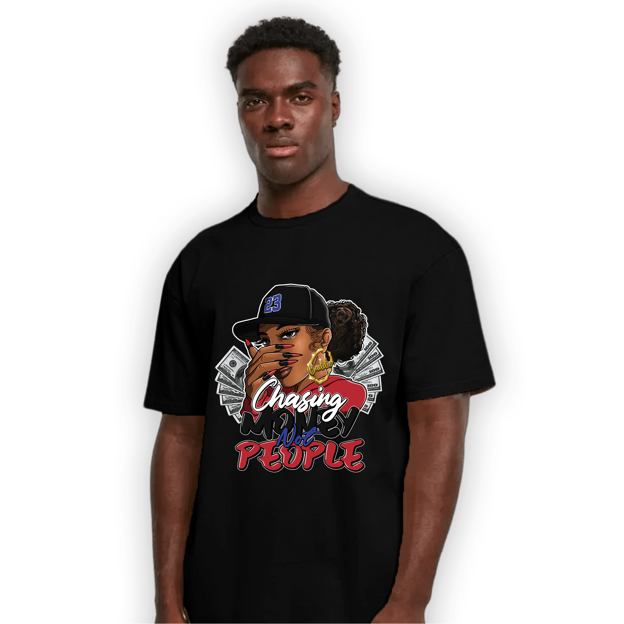 Playoffs 8s T Shirt Match Melanin Chasing Money - NastyJamz