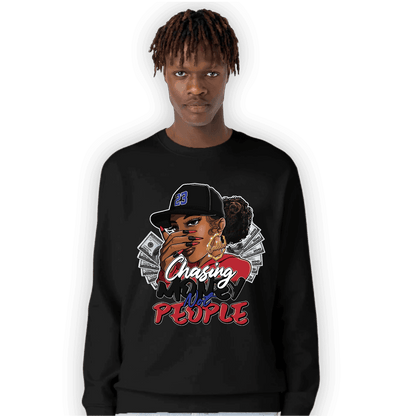 Playoffs 8s Sweatshirt Match Melanin Chasing Money - NastyJamz