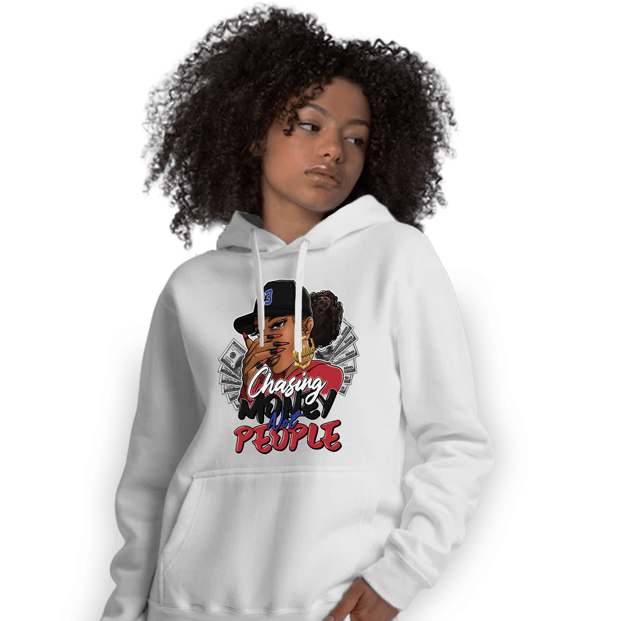 Playoffs 8s Hoodie Match Melanin Chasing Money - NastyJamz