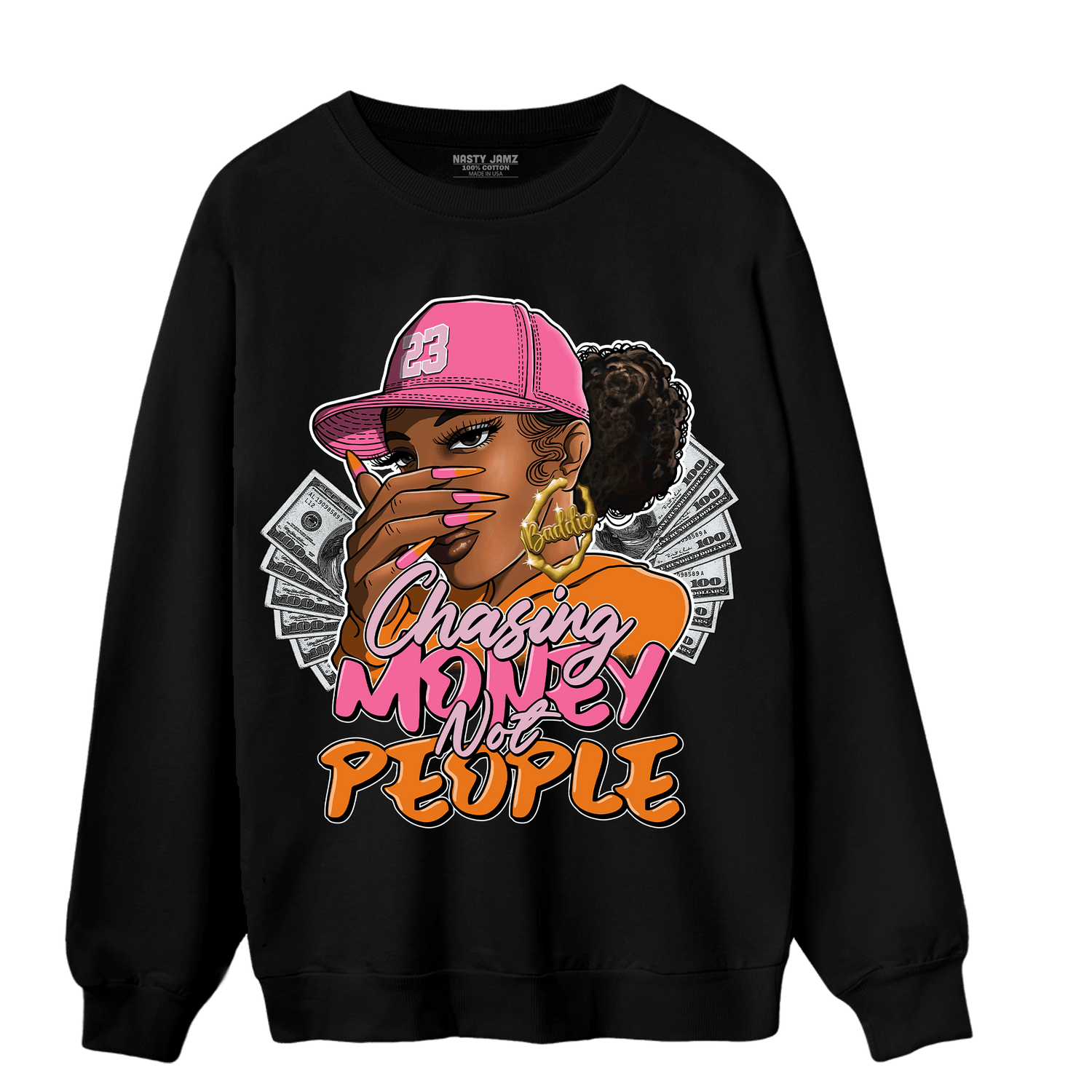 SB Dunk Blossom Sweatshirt Match Melanin Chasing Money - NastyJamz
