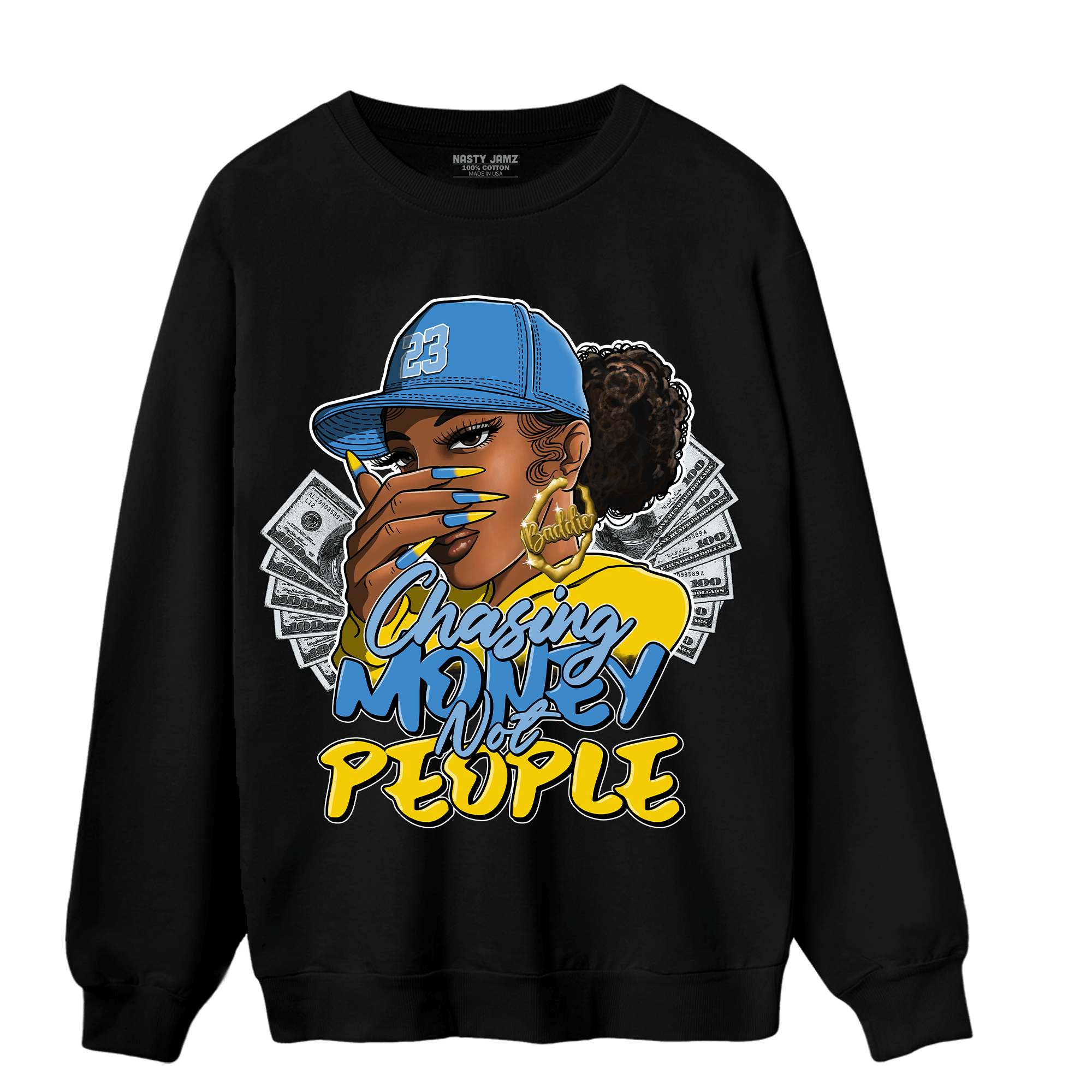 SB Dunk Bubbles Sweatshirt Match Melanin Chasing Money - NastyJamz