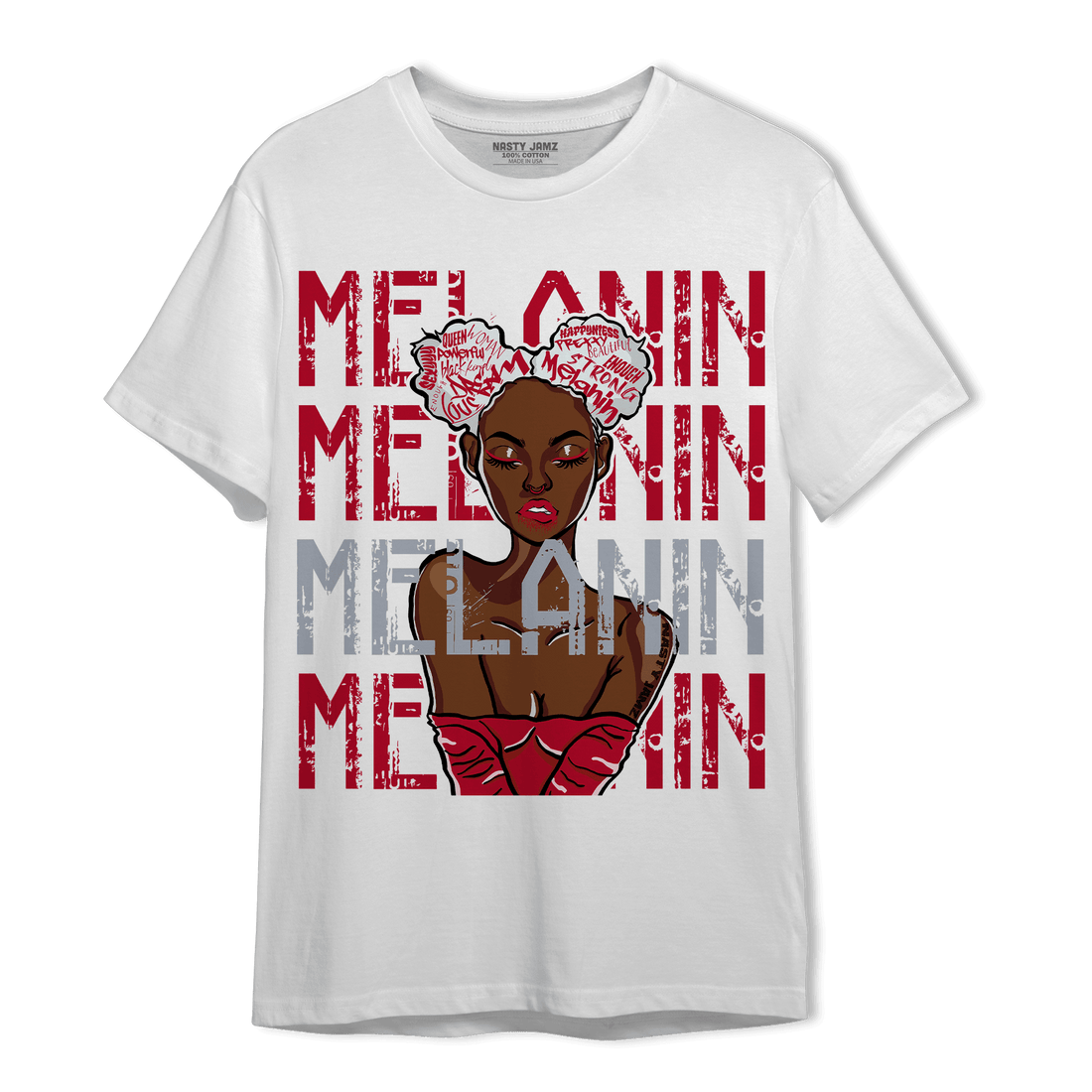 Cherry 11s T Shirt Match Melanin Girl - NastyJamz