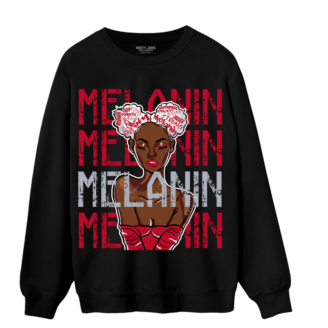 Cherry 11s Sweatshirt Match Melanin Girl - NastyJamz