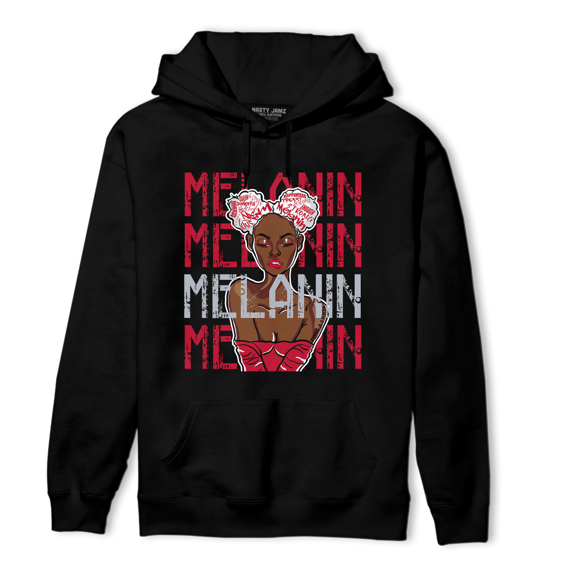 Cherry 11s Hoodie Match Melanin Girl - NastyJamz