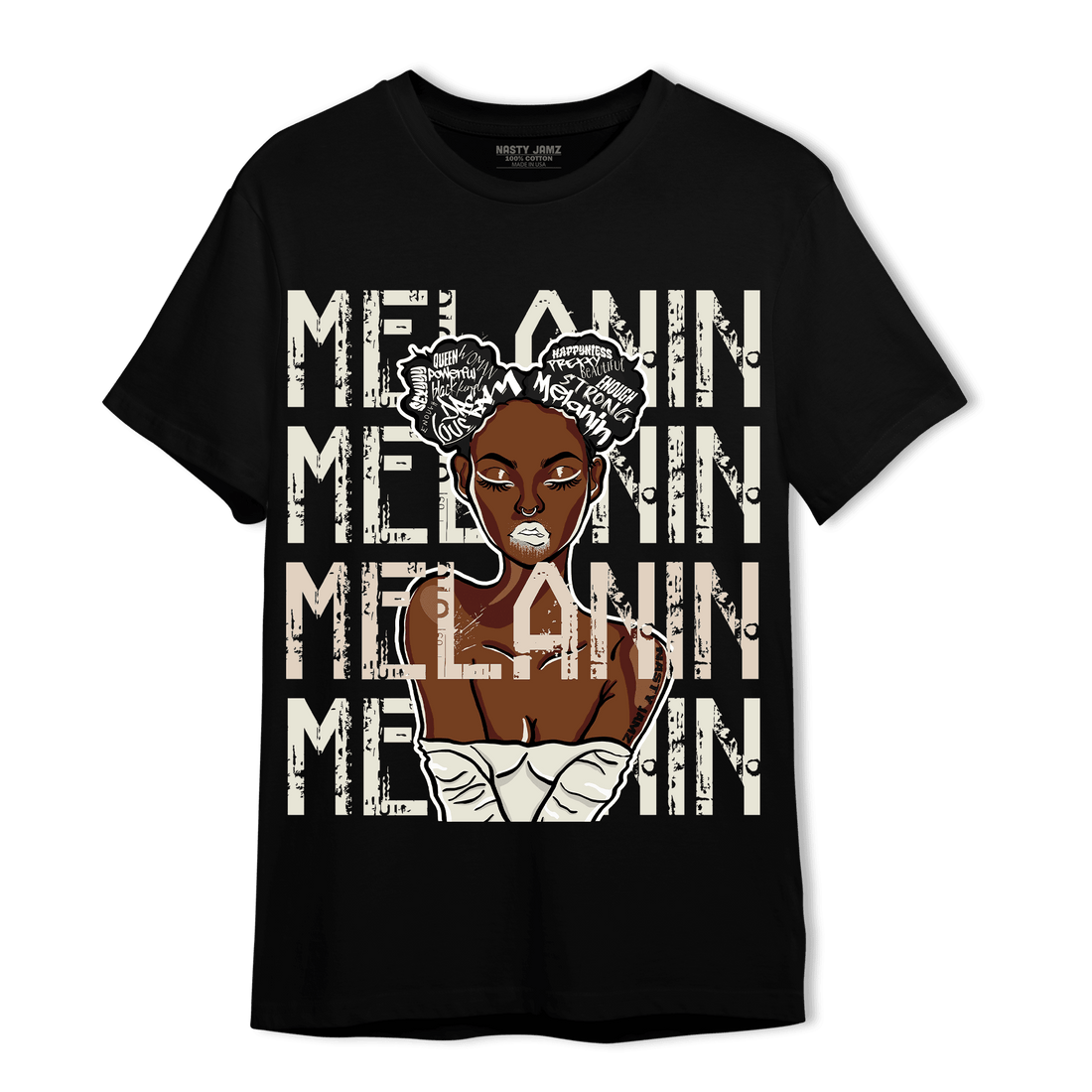 Neapolitan 11s T Shirt Match Melanin Girl - NastyJamz