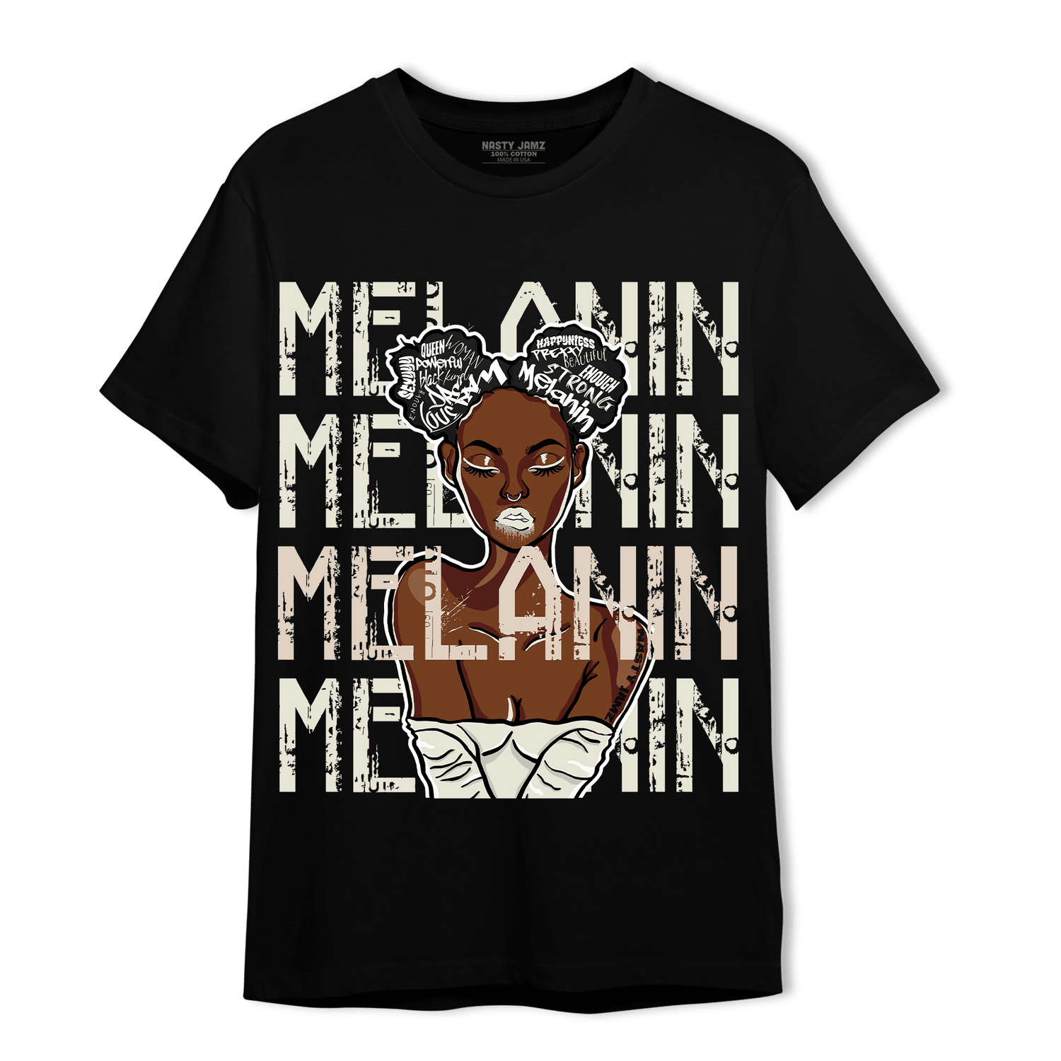 Neapolitan 11s T Shirt Match Melanin Girl - NastyJamz