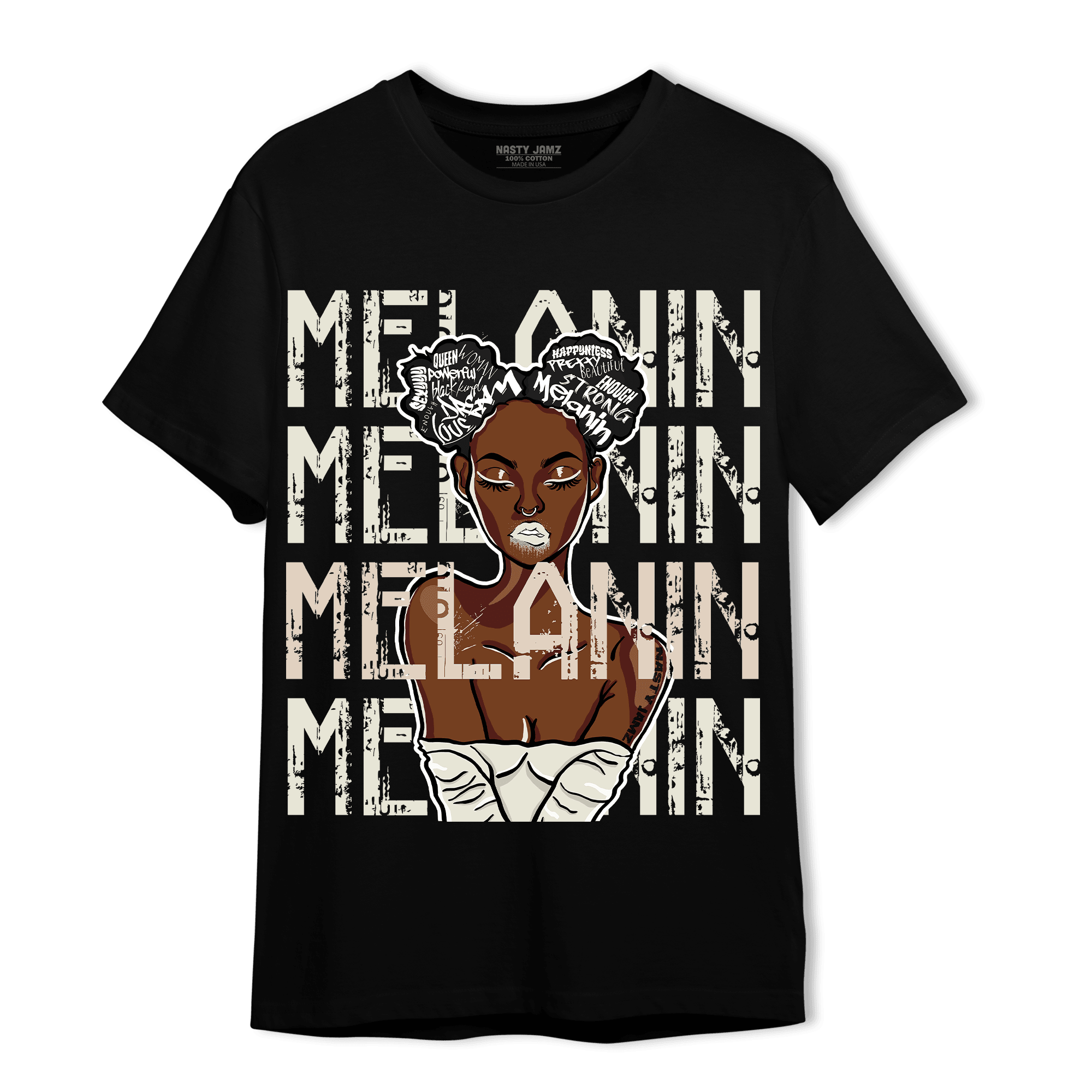 Neapolitan 11s T Shirt Match Melanin Girl - NastyJamz