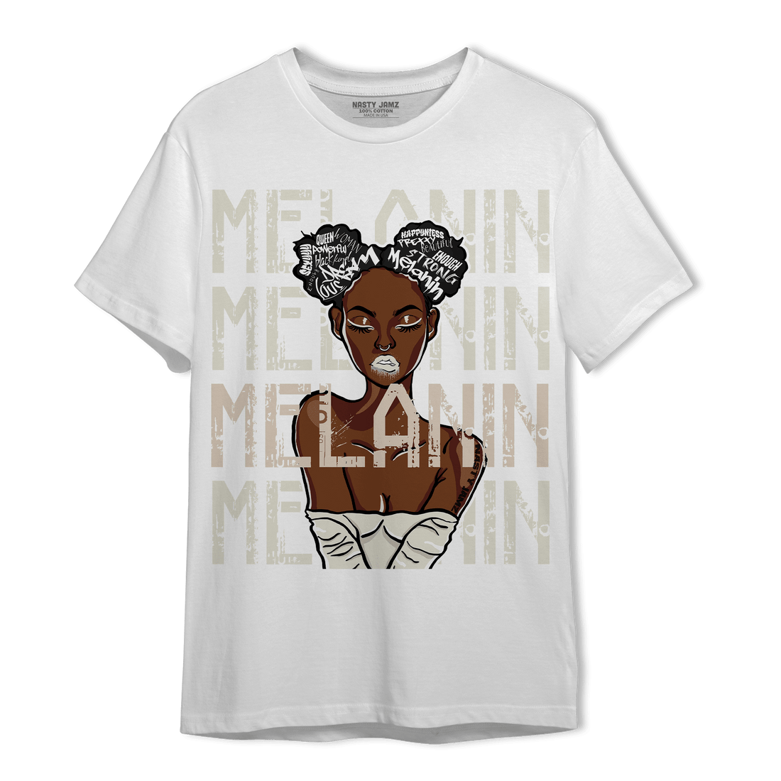 Neapolitan 11s T Shirt Match Melanin Girl - NastyJamz