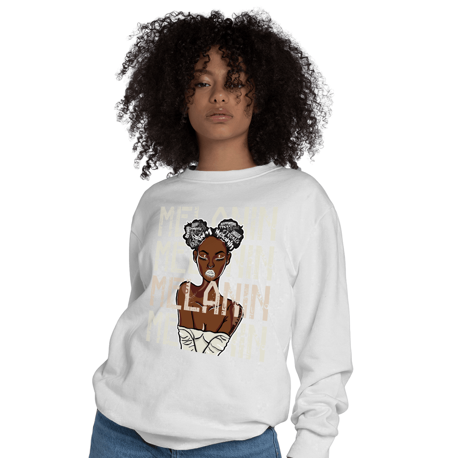 Neapolitan 11s Sweatshirt Match Melanin Girl - NastyJamz