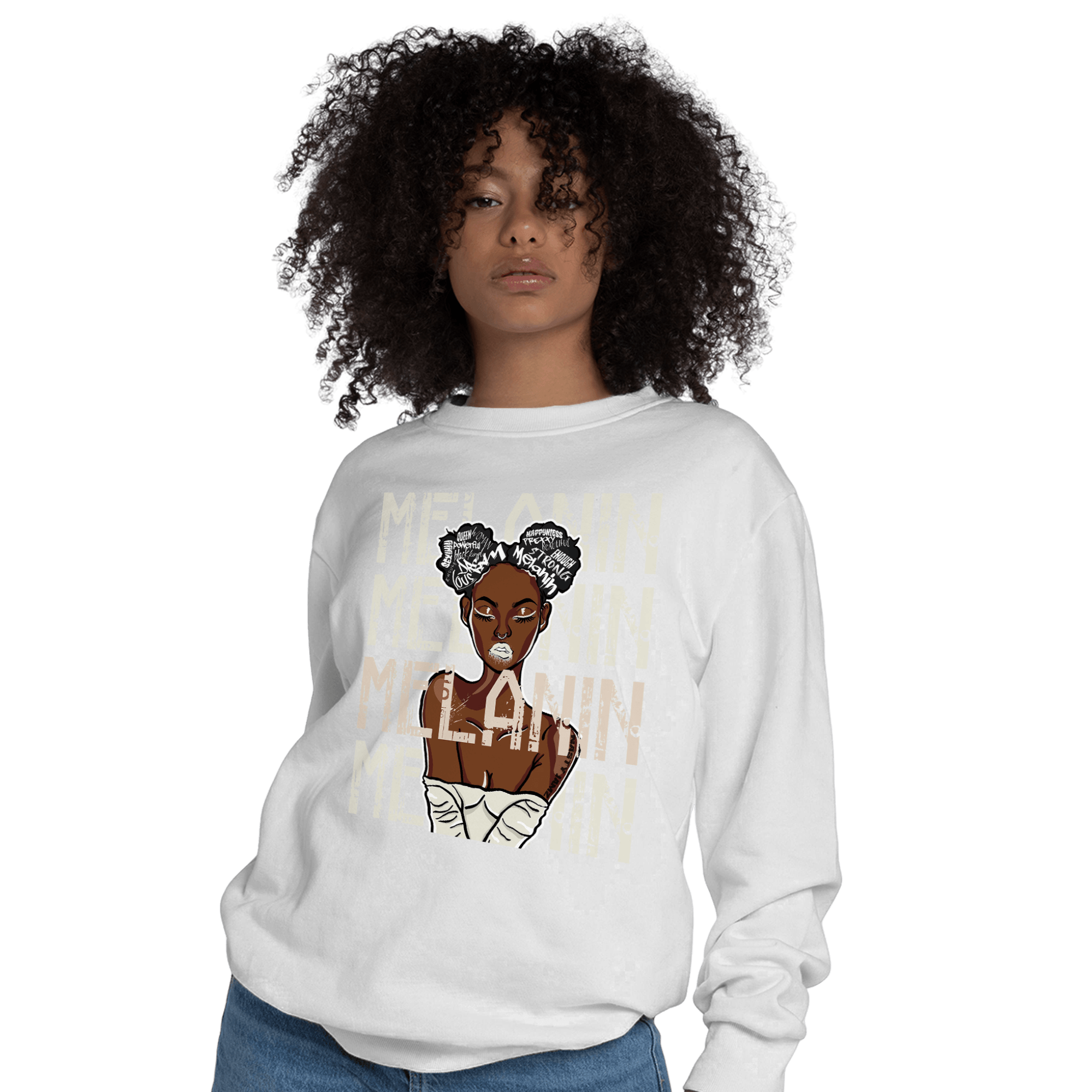 Neapolitan 11s Sweatshirt Match Melanin Girl - NastyJamz